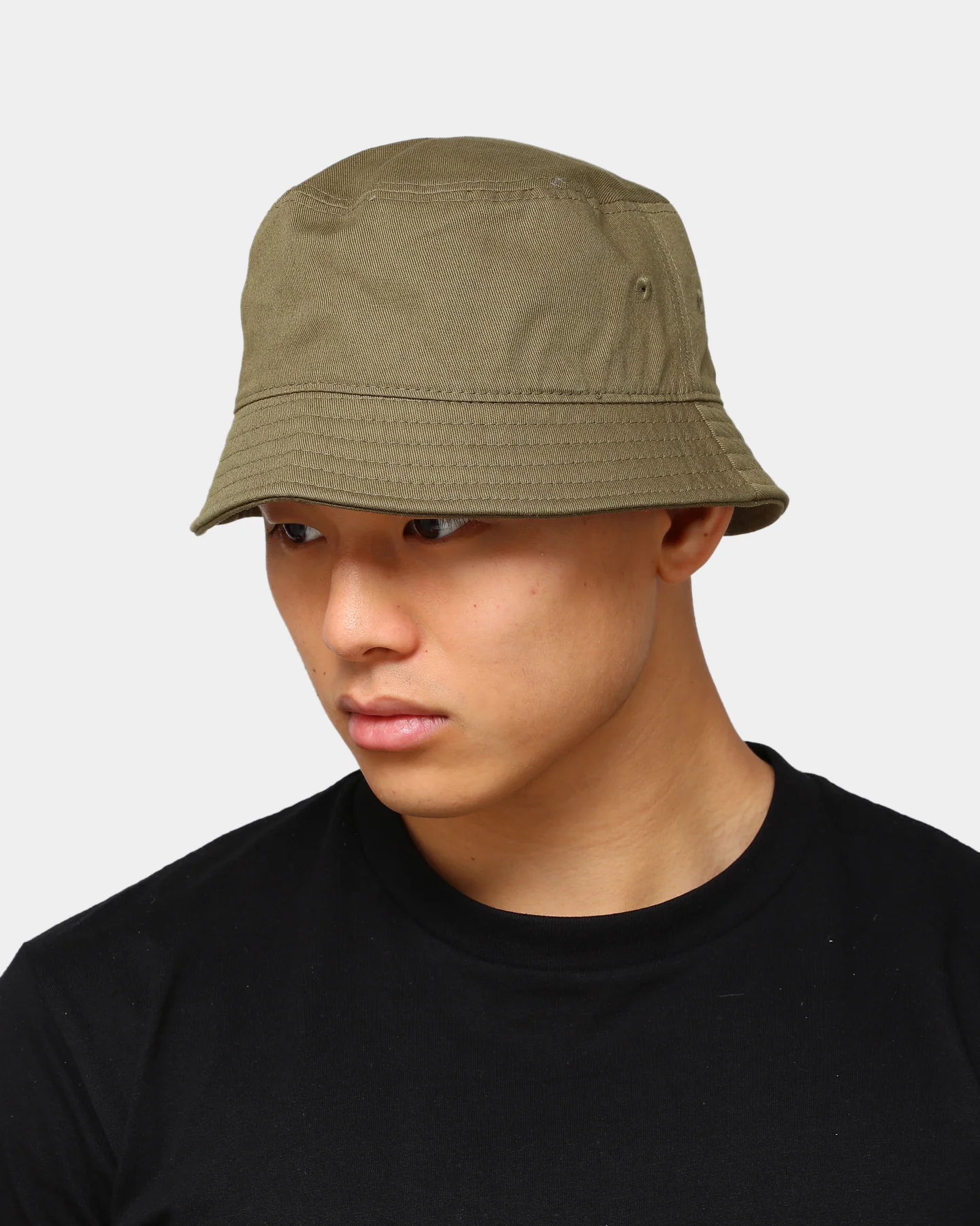 EN ES Plain Bucket Hat Black Olive - Image 6