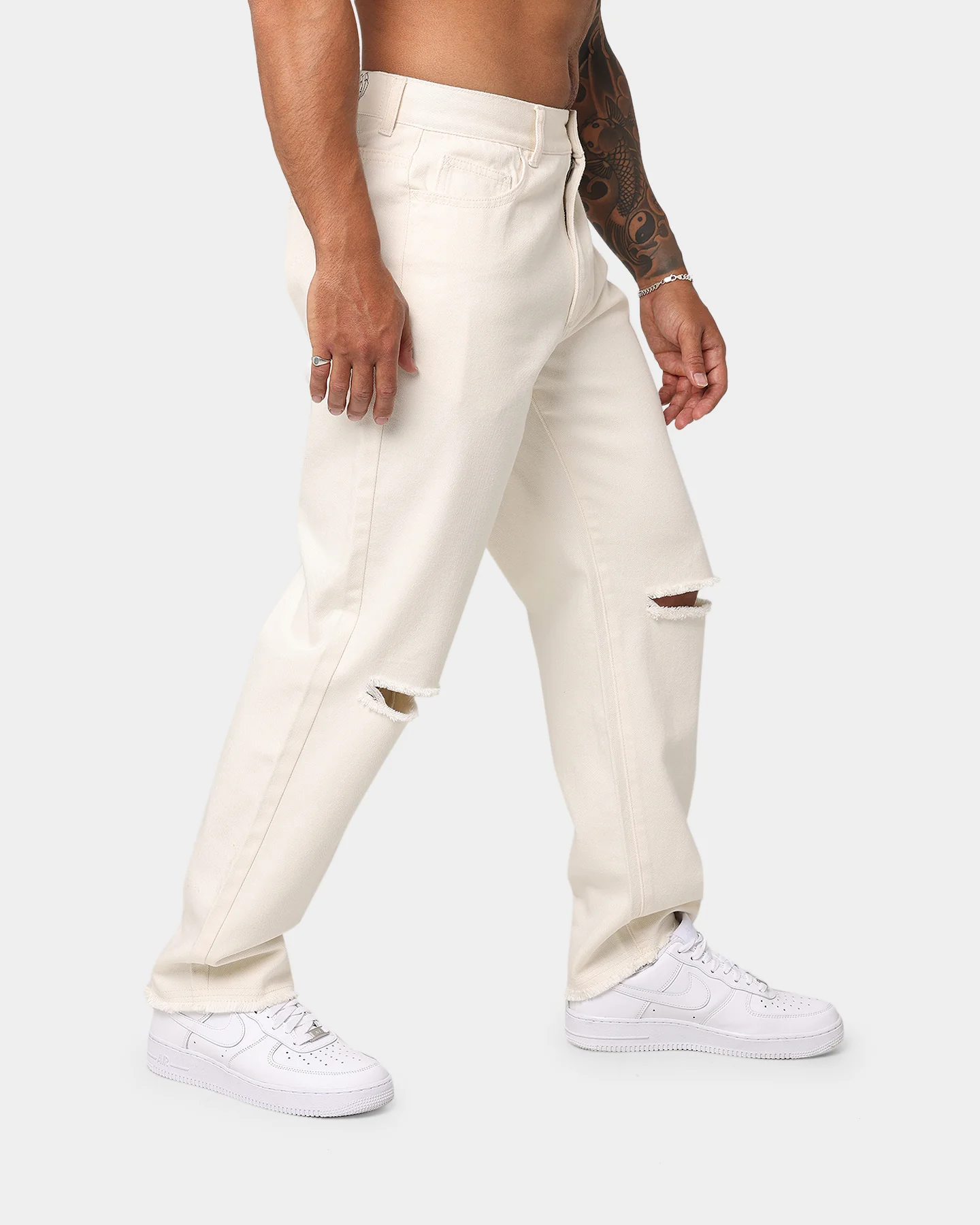 EN ES Ryder Straight Leg Jeans Off White - Image 6