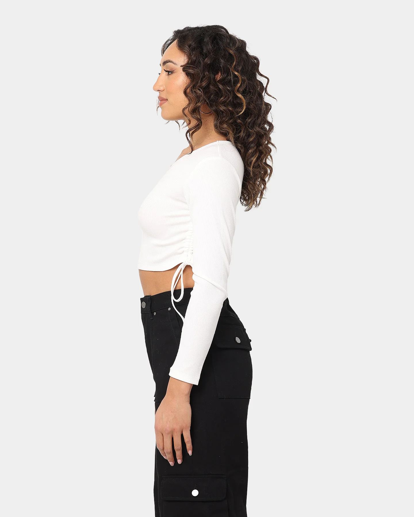 EN ES Women's Shuffle Long Sleeve Top White - Image 6