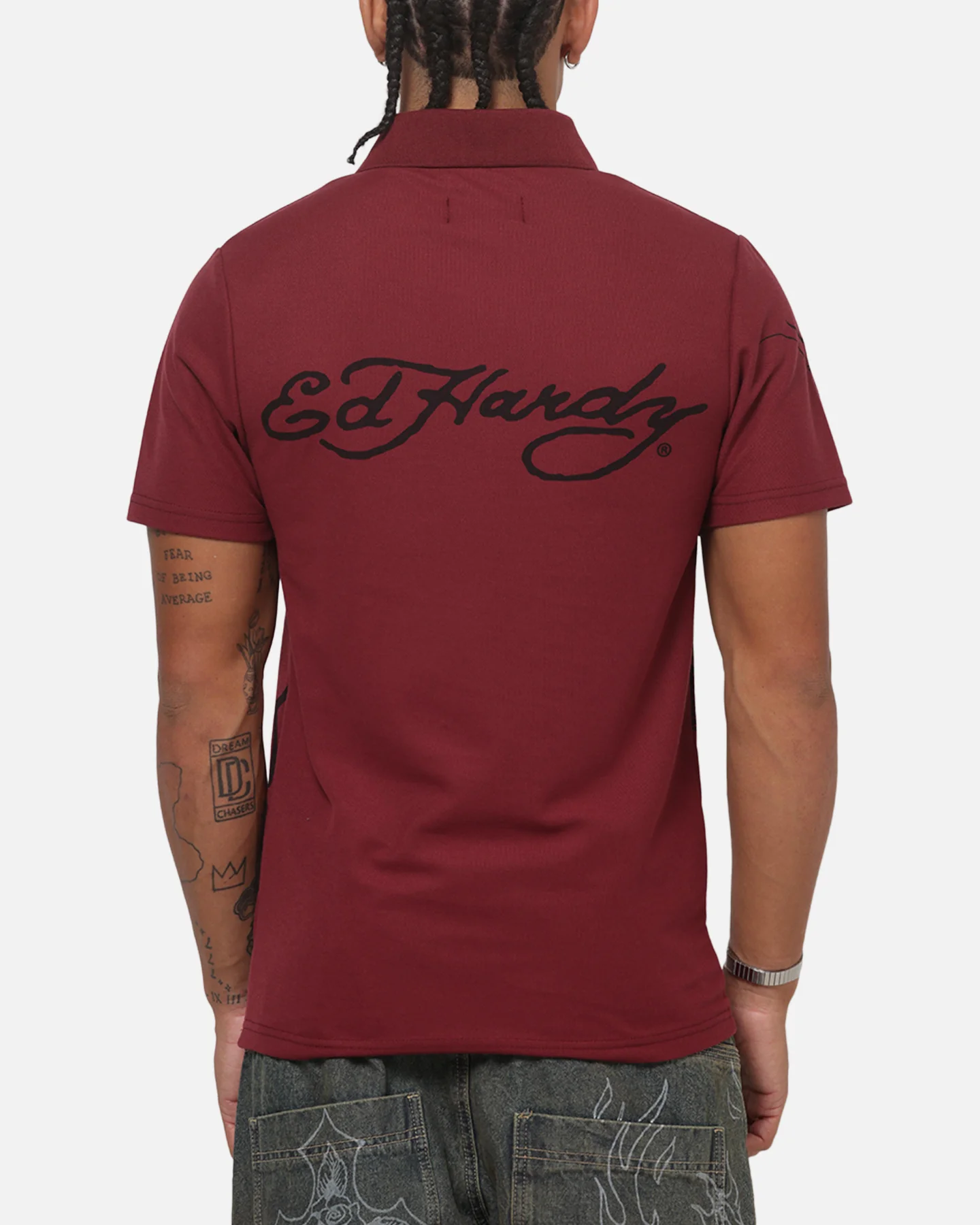 Ed Hardy Euro Polo Shirt Plum - Image 2