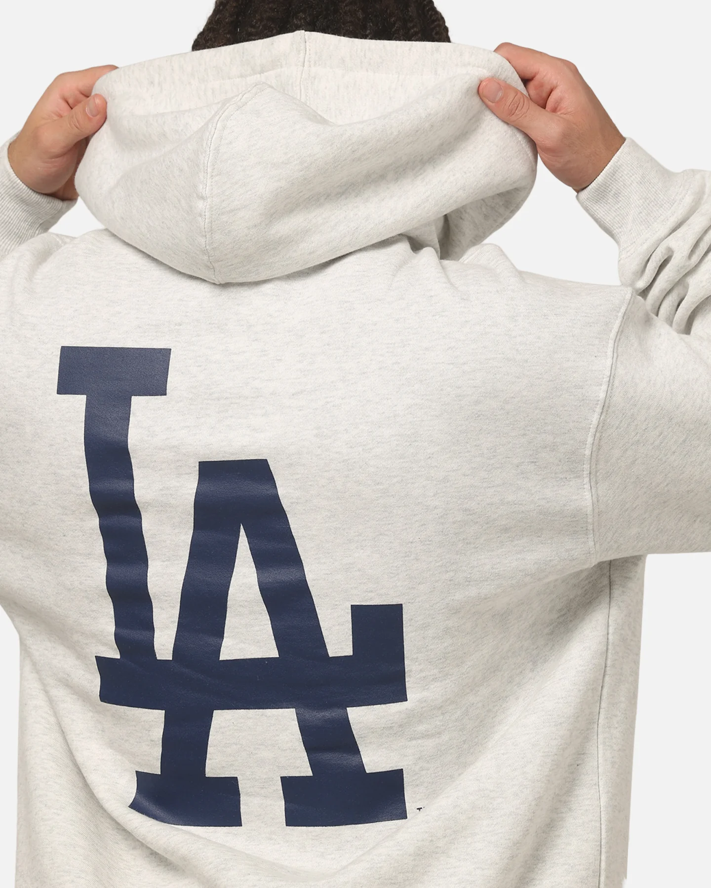 Majestic Athletic Los Angeles Dodgers Everteam Logo Hoodie Silver Marle - Image 8