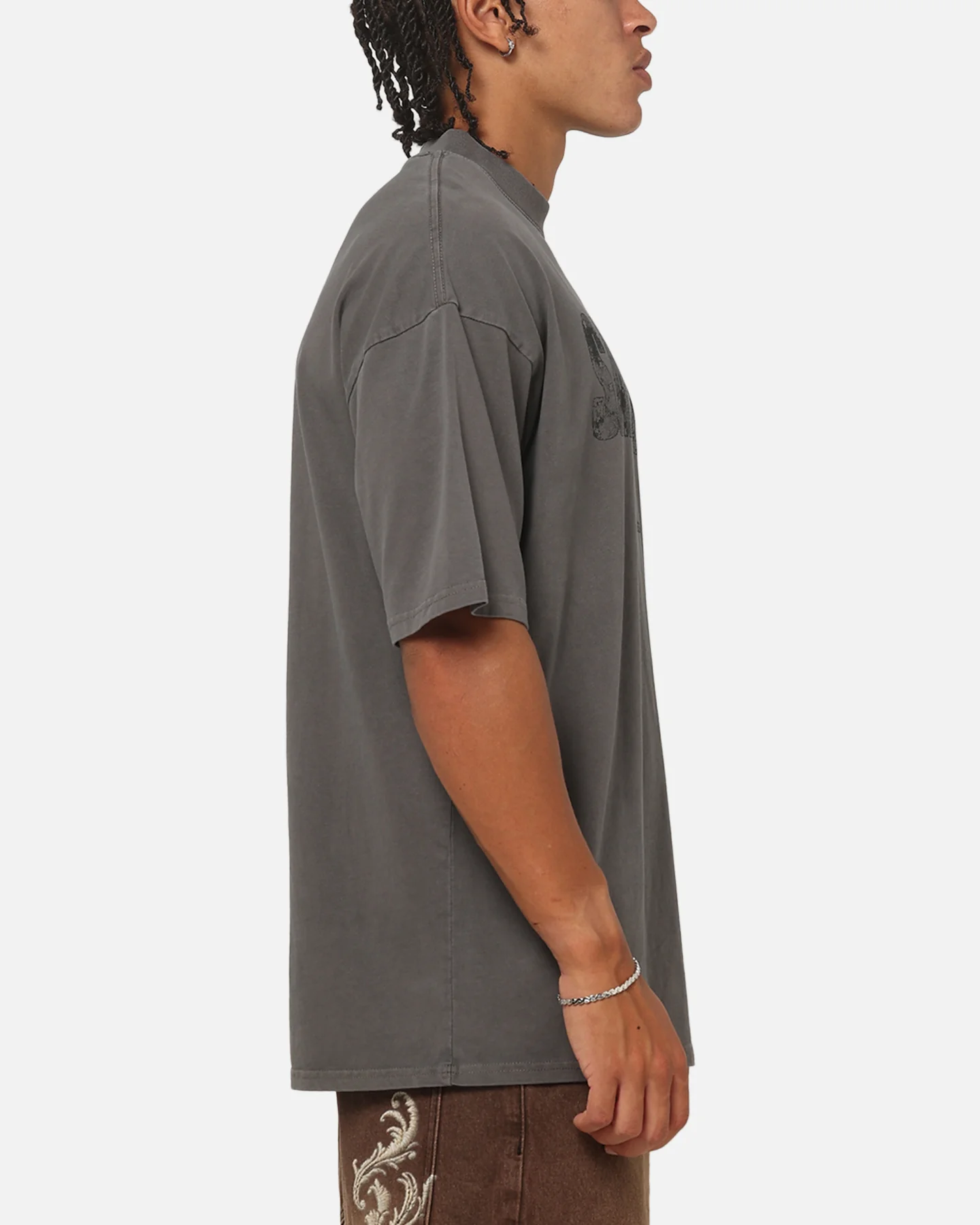 Saint Morta Exile Boxy T-Shirt Washed Charcoal - Image 4
