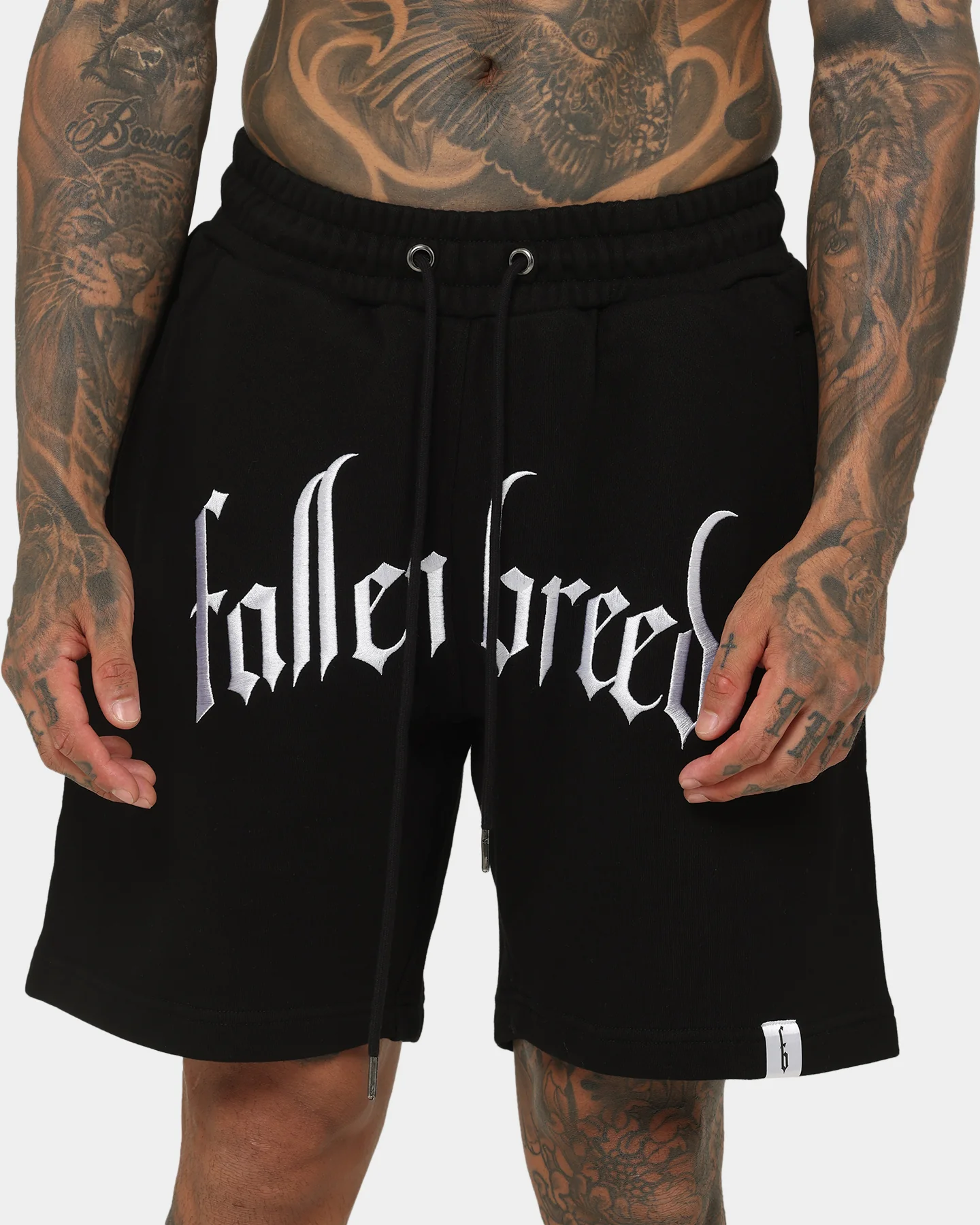Fallen Breed Logo Sweat Shorts Black - Image 9