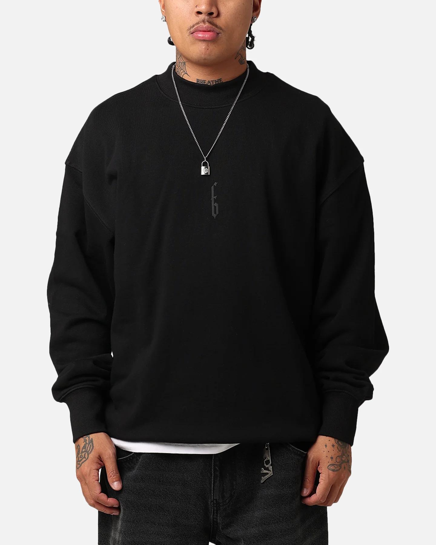 Fallen Breed Monogram Crewneck Black/Black - Image 2