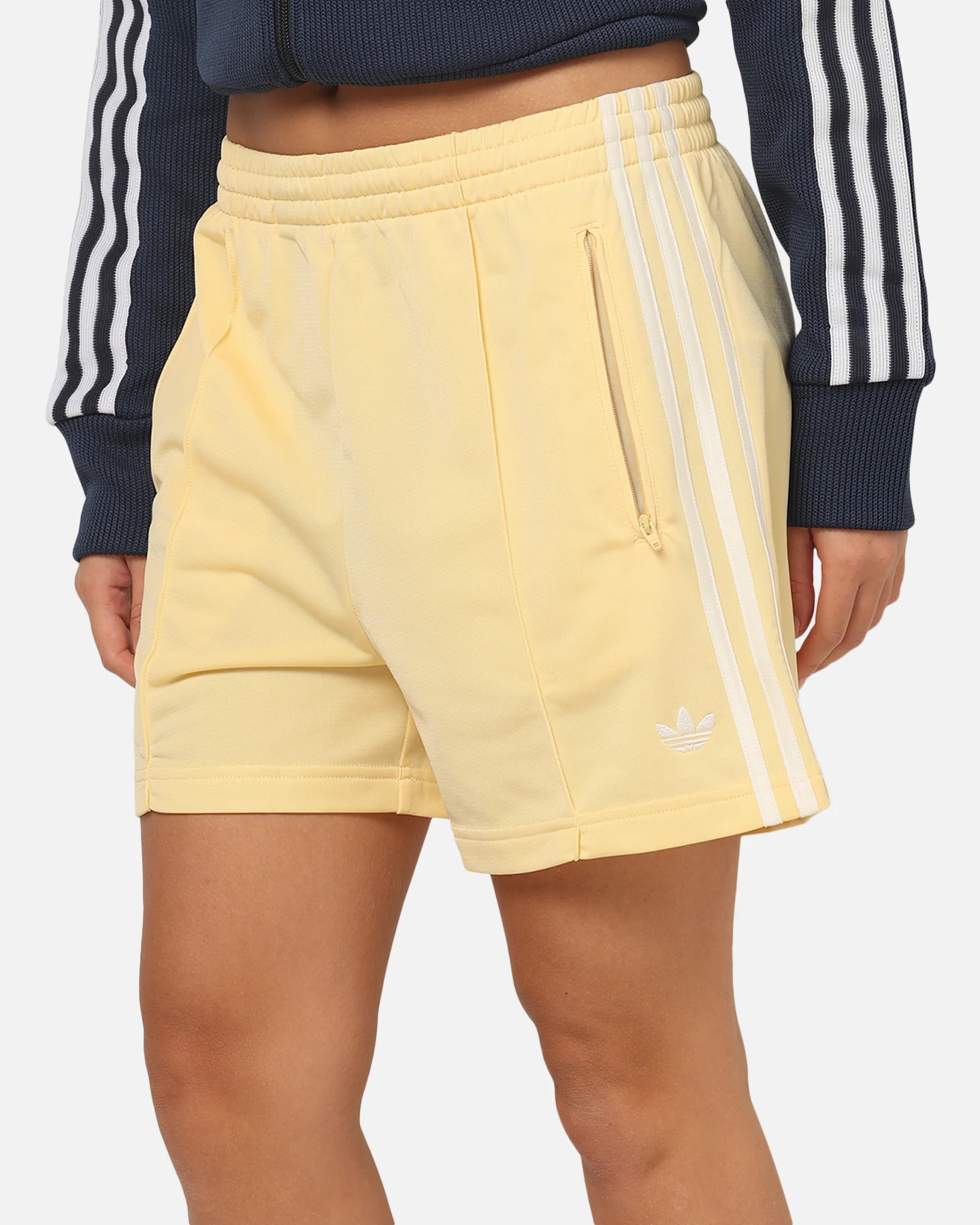 Adidas Women's Firebird Classic Shorts Yellow - Image 3