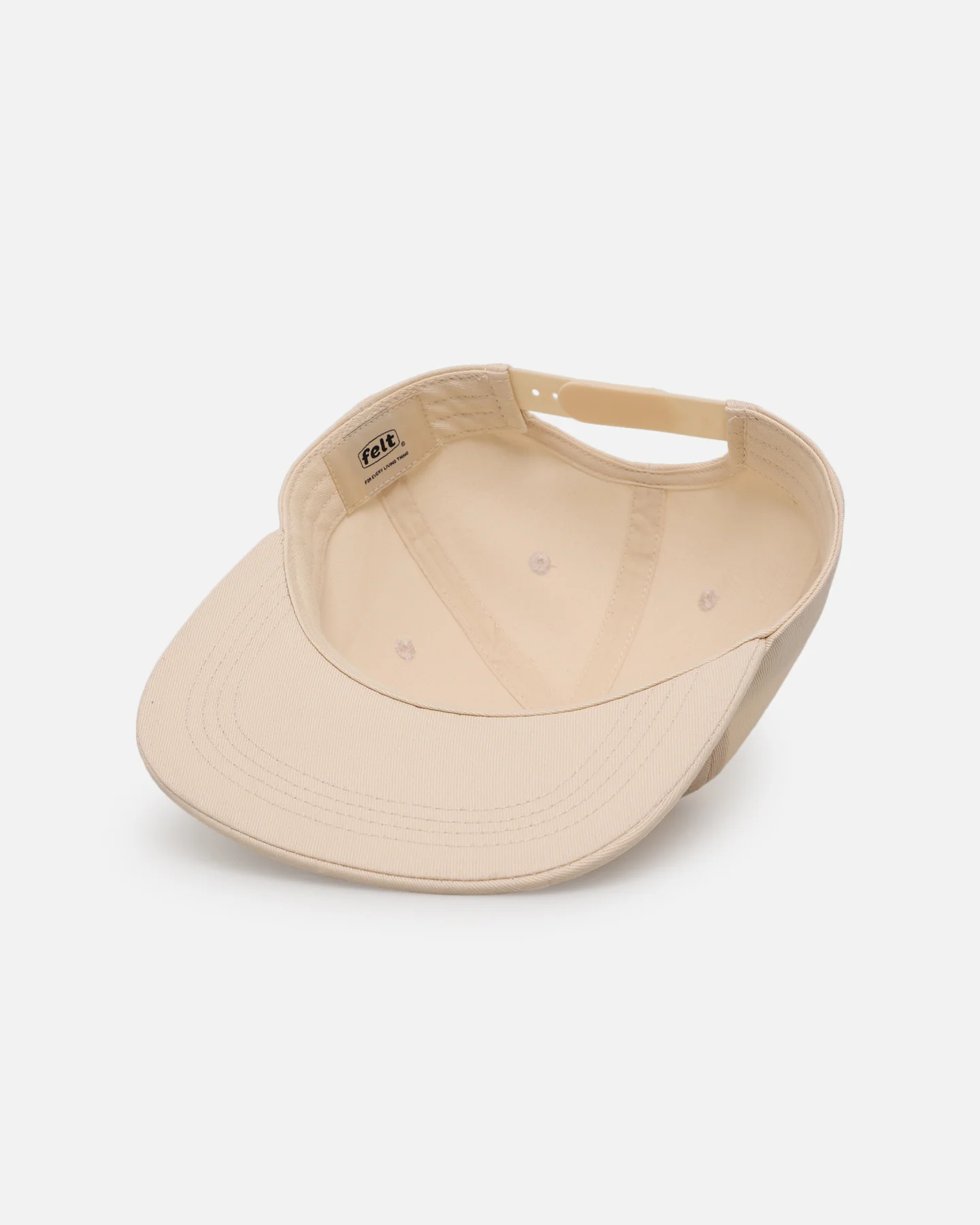 Felt Bad Dreams Garage 6 Panel Snapback Hat Natural - Image 6
