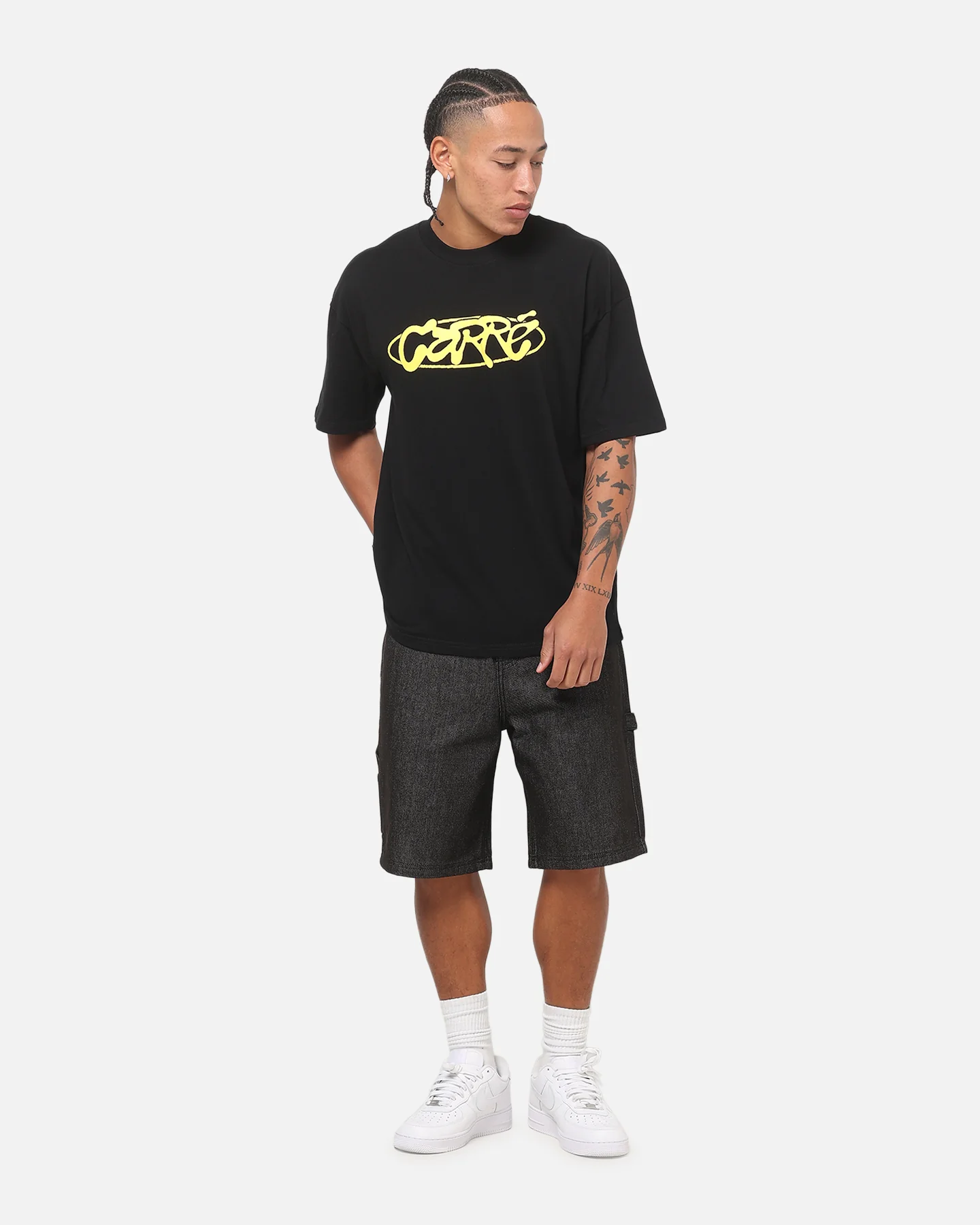 Carre Field T-Shirt Black - Image 2