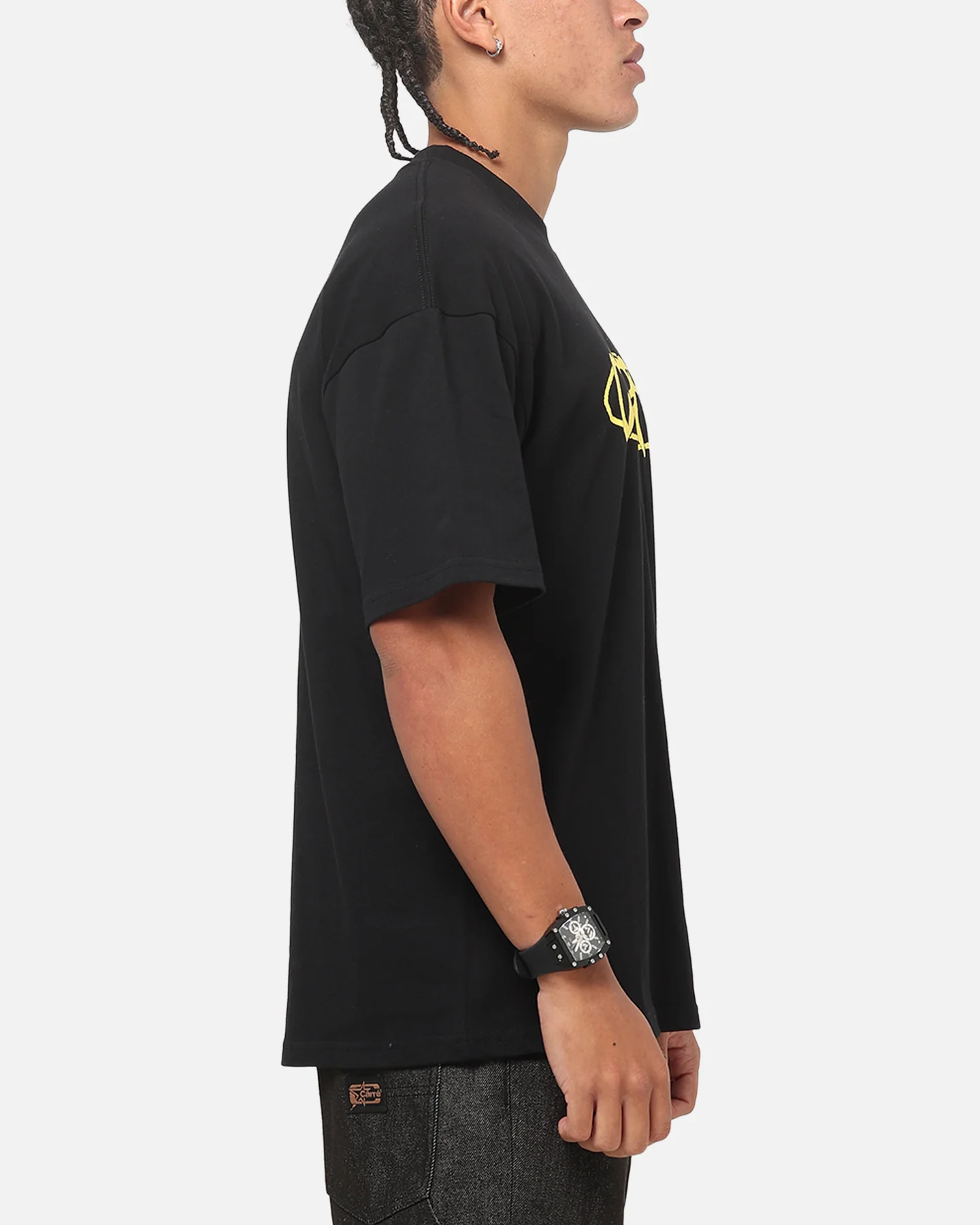 Carre Field T-Shirt Black - Image 4