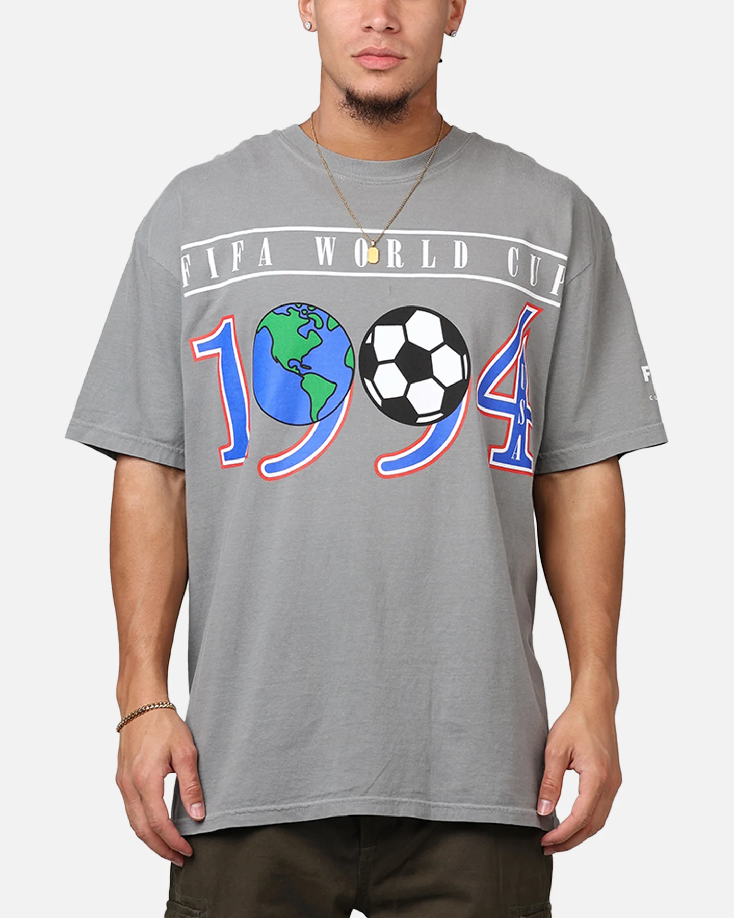 Fifa FIFA 1994 Mascot T-Shirt Washed Grey - Image 2