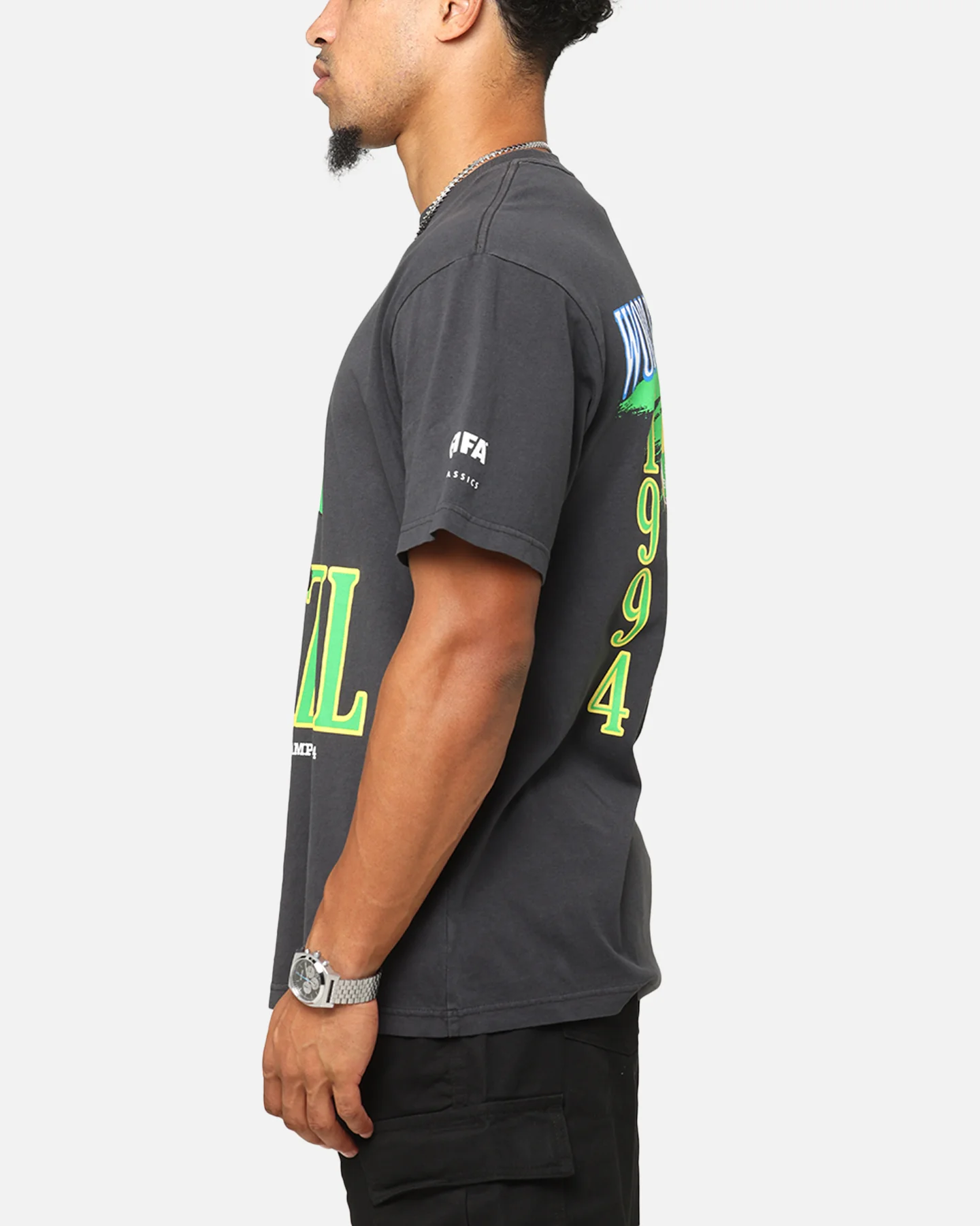 Fifa FIFA Brazil 1994 World Cup T-Shirt Faded Black - Image 6