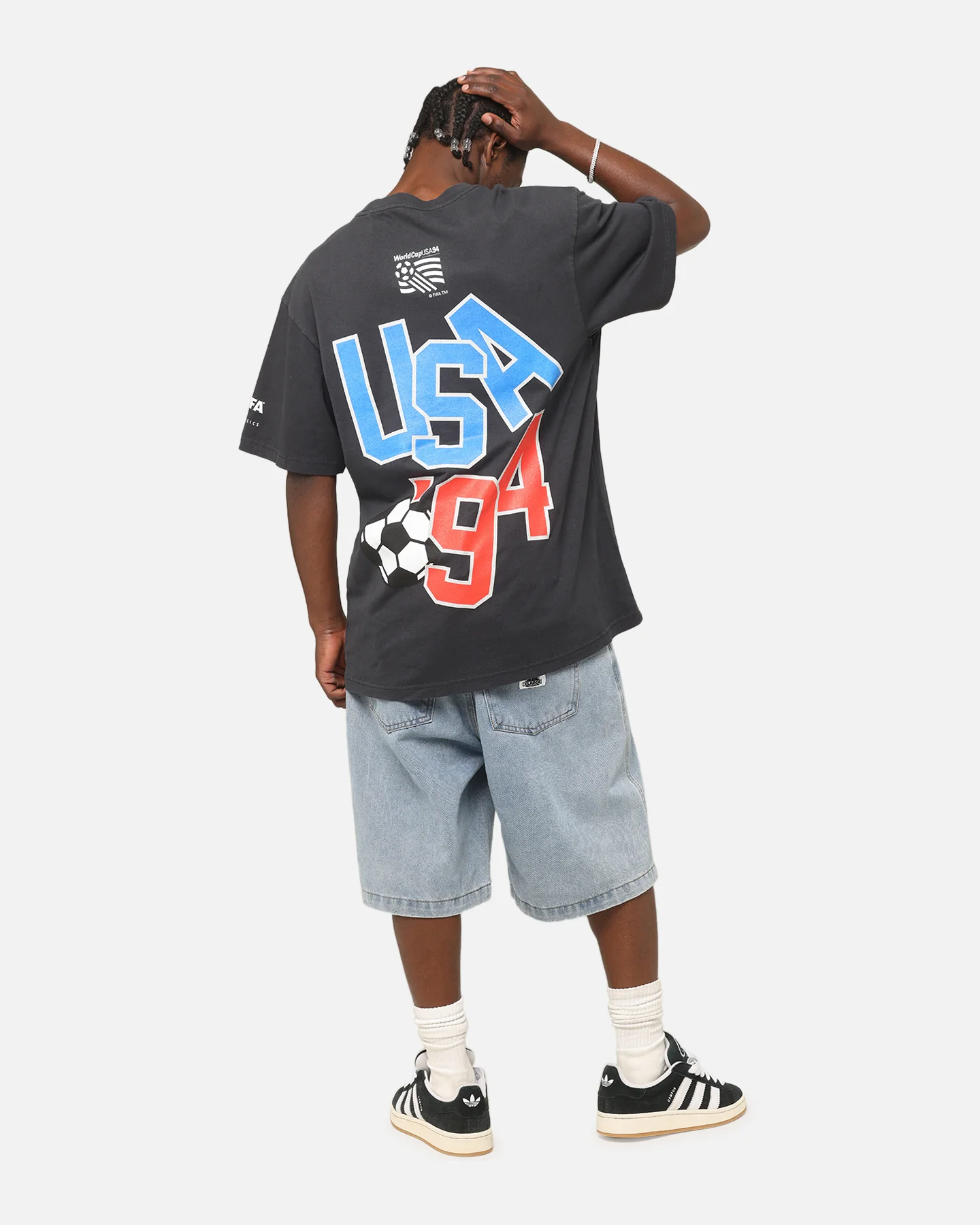 Fifa USA Mascot World Cup T-Shirt Faded Black - Image 4