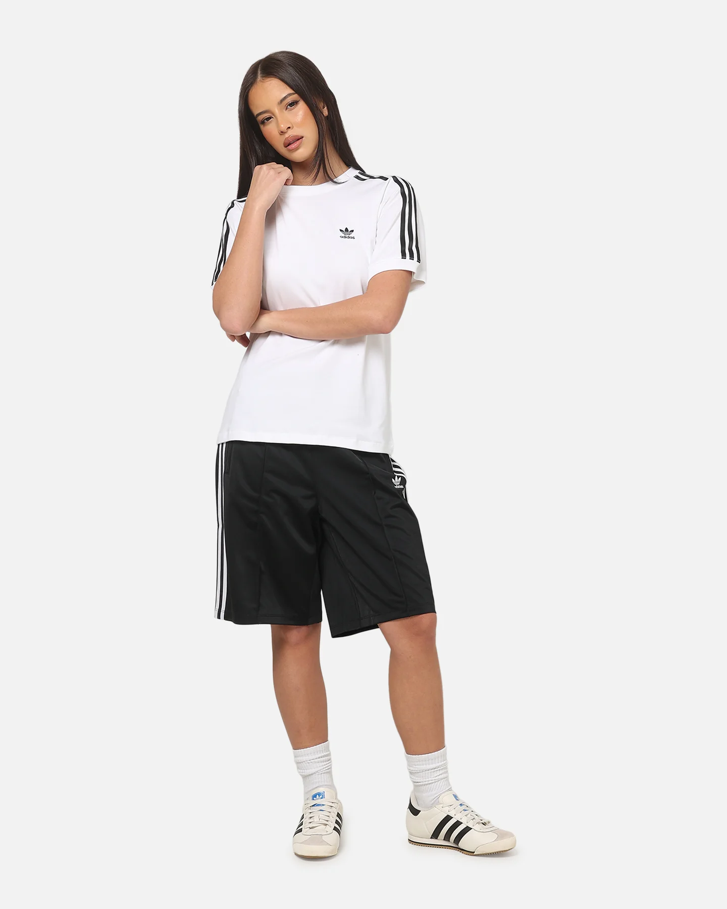 Adidas Women's Firebird Shorts Black - Image 2