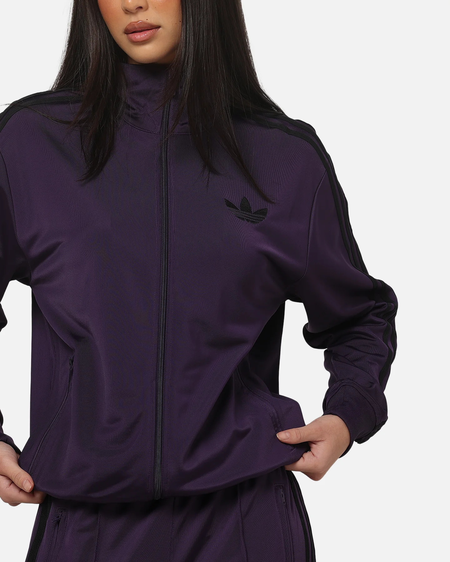 Adidas Women's Firebird Track Jacket Purple - Image 6