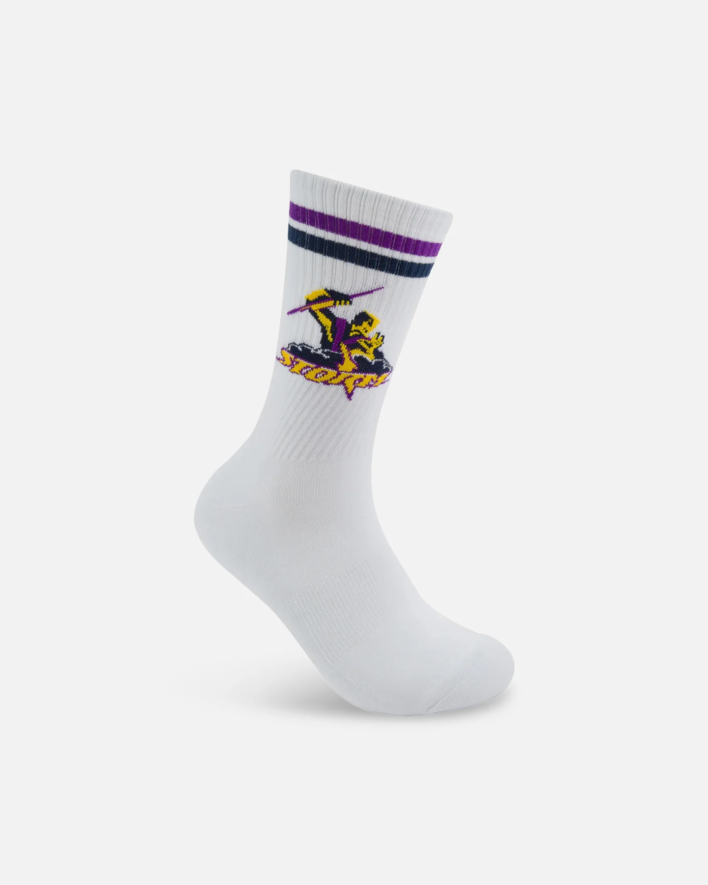 Foot-ies Melbourne Storm Crew Socks 2 Pack White/Blue - Image 3