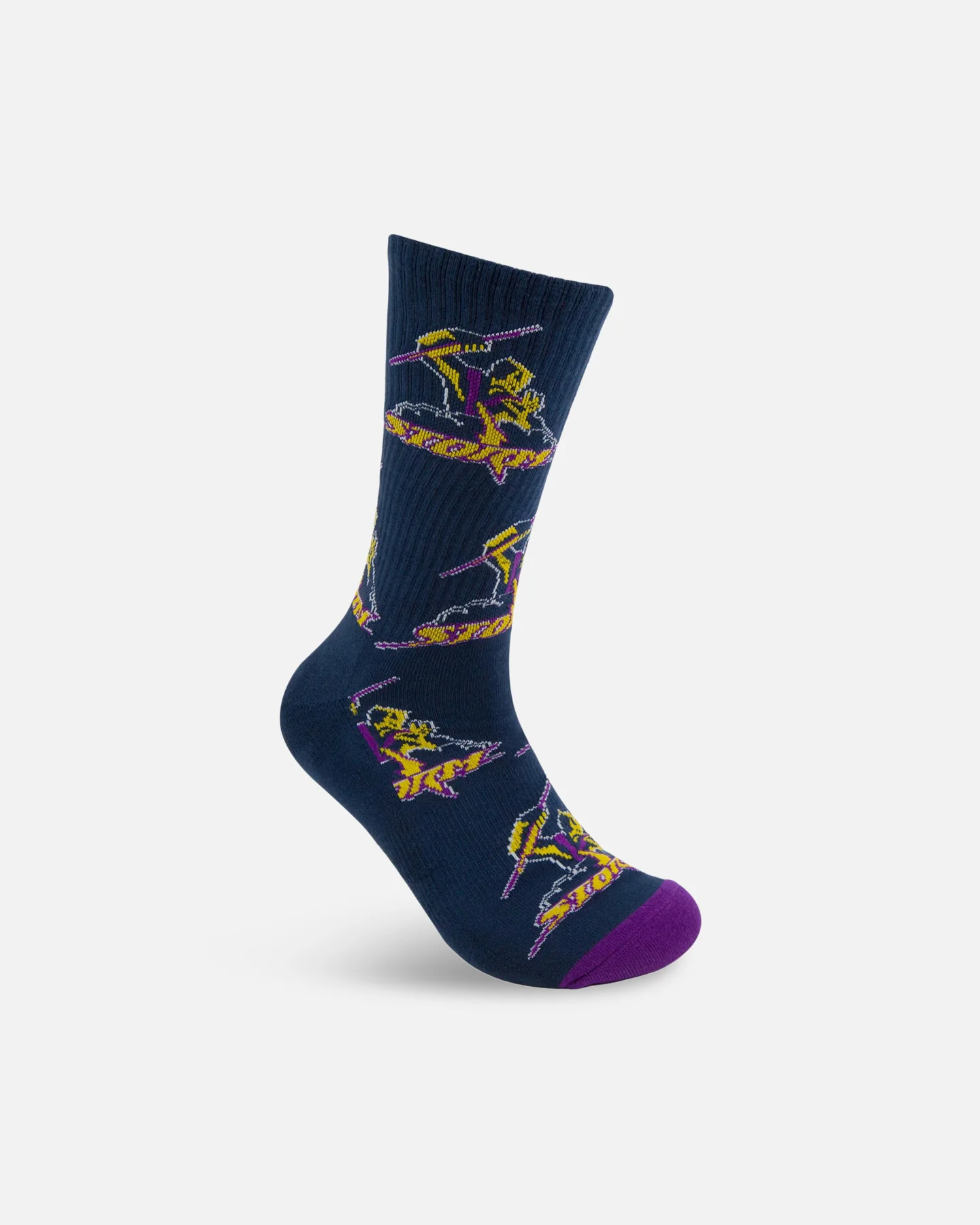 Foot-ies Melbourne Storm Crew Socks 2 Pack White/Blue - Image 4