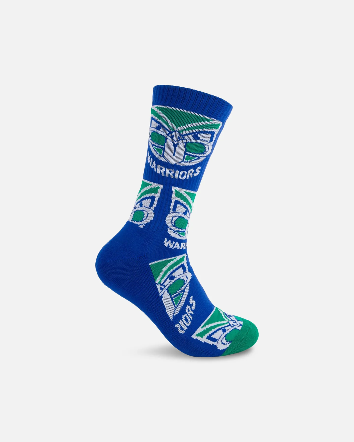 Foot-ies New Zealand Warriors Crew Socks 2 Pack White/Blue - Image 3