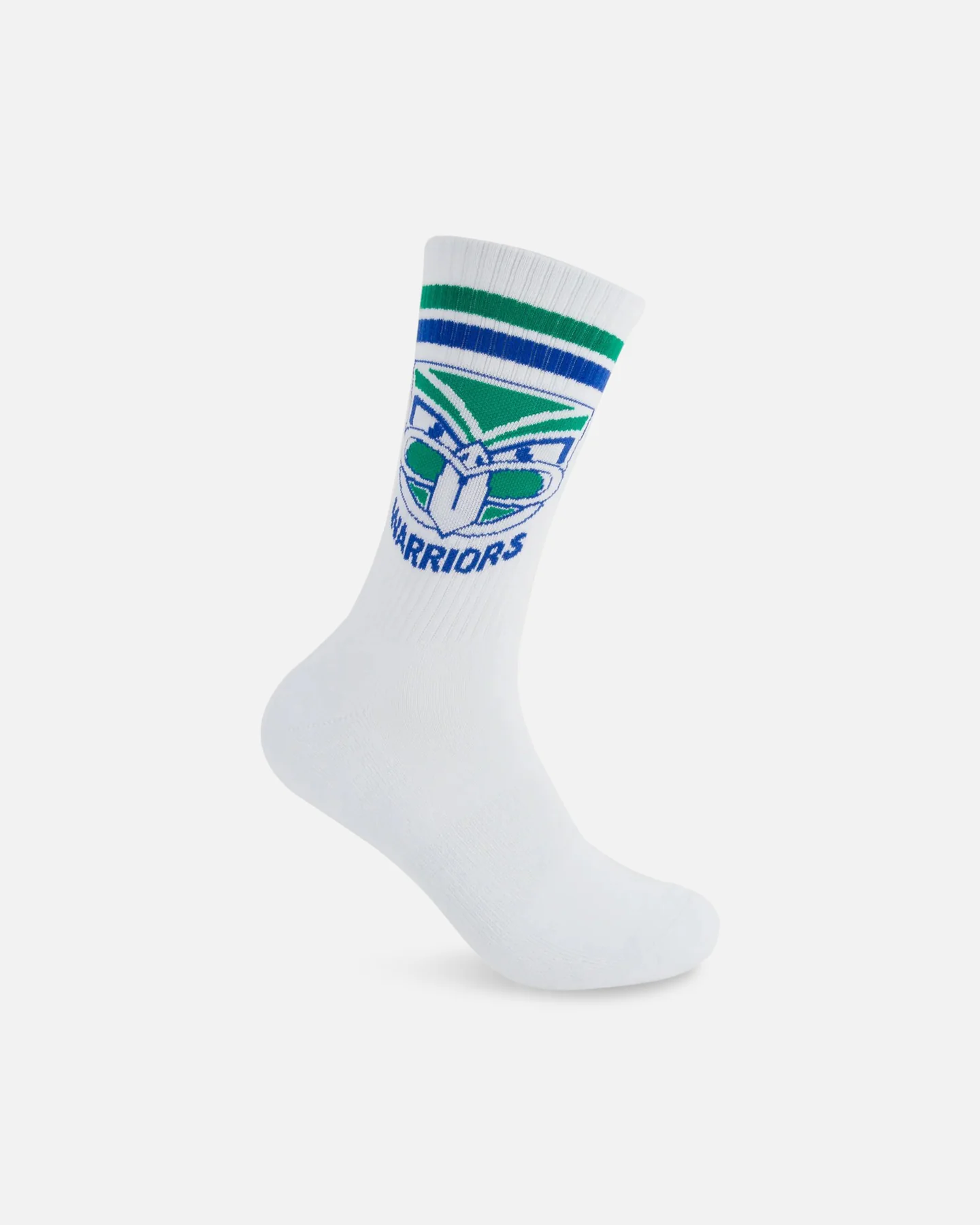 Foot-ies New Zealand Warriors Crew Socks 2 Pack White/Blue - Image 4