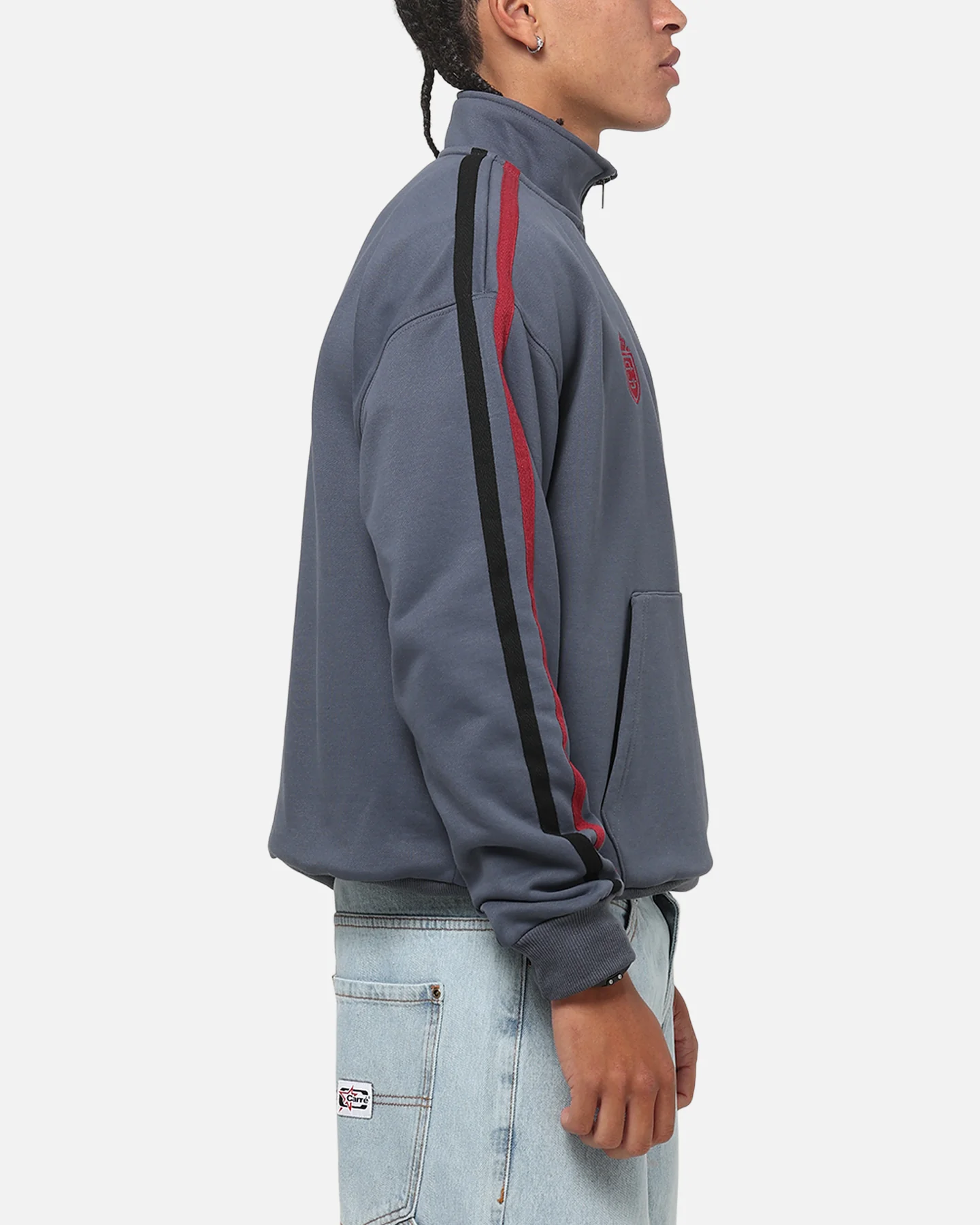 Carre Footie 1/4 Zip Crewneck Vintage Navy - Image 4