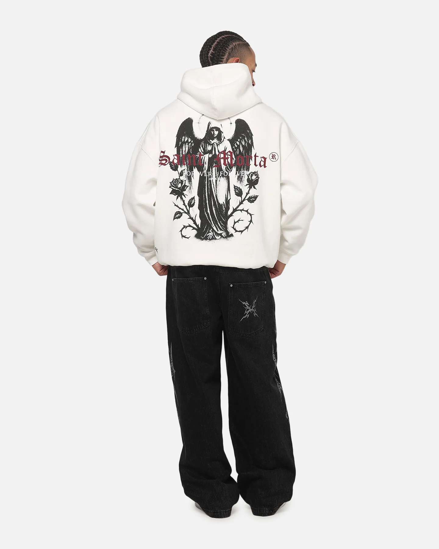 Saint Morta Forever Ever Hoodie Off White - Image 3