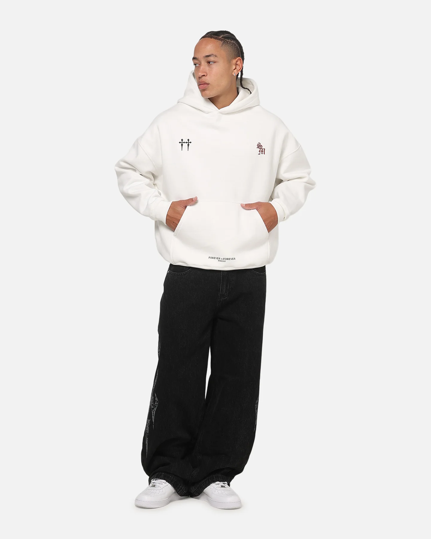Saint Morta Forever Ever Hoodie Off White - Image 4