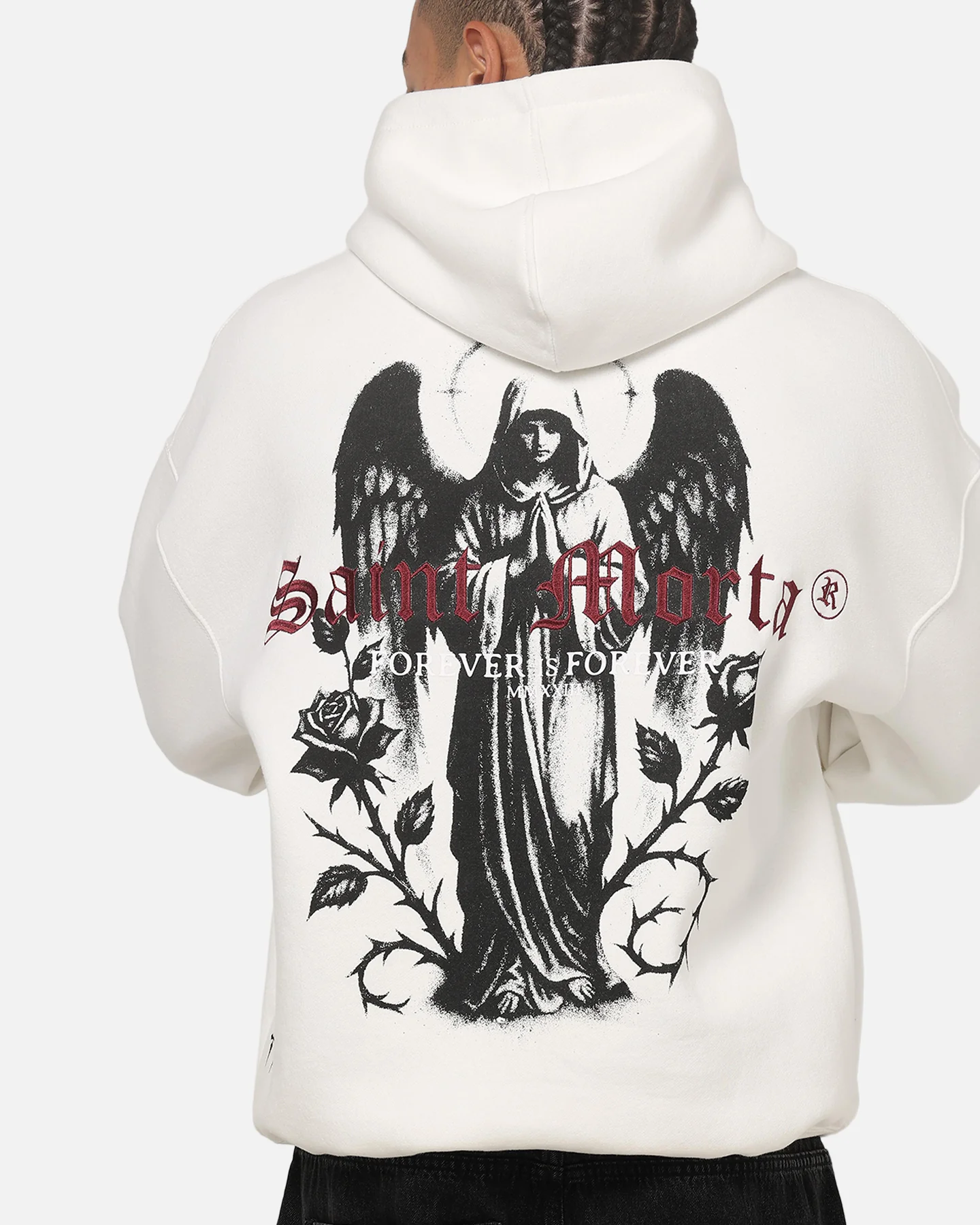 Saint Morta Forever Ever Hoodie Off White - Image 7