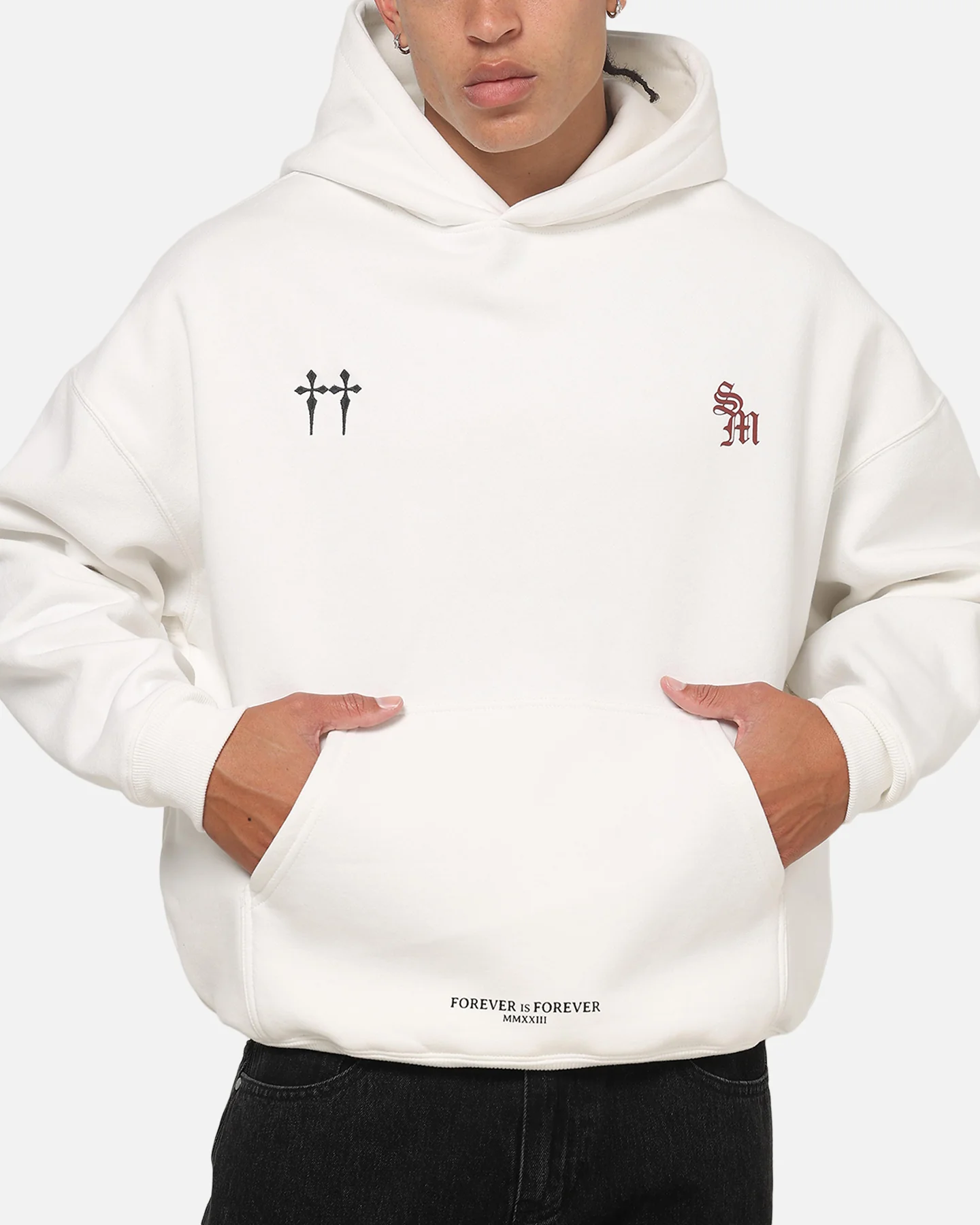 Saint Morta Forever Ever Hoodie Off White - Image 8