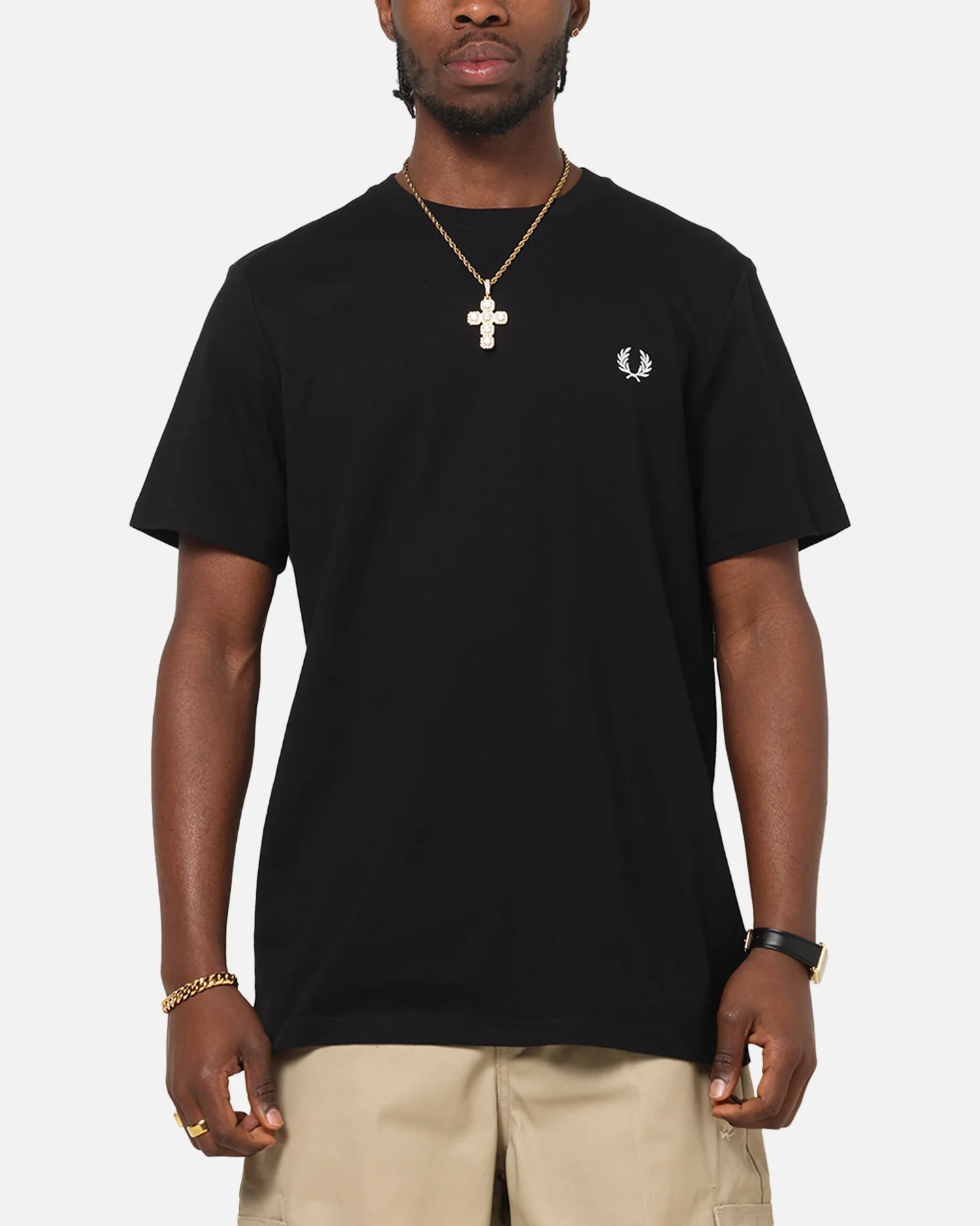 Fred Perry Bold Branding T-Shirt Black - Image 2
