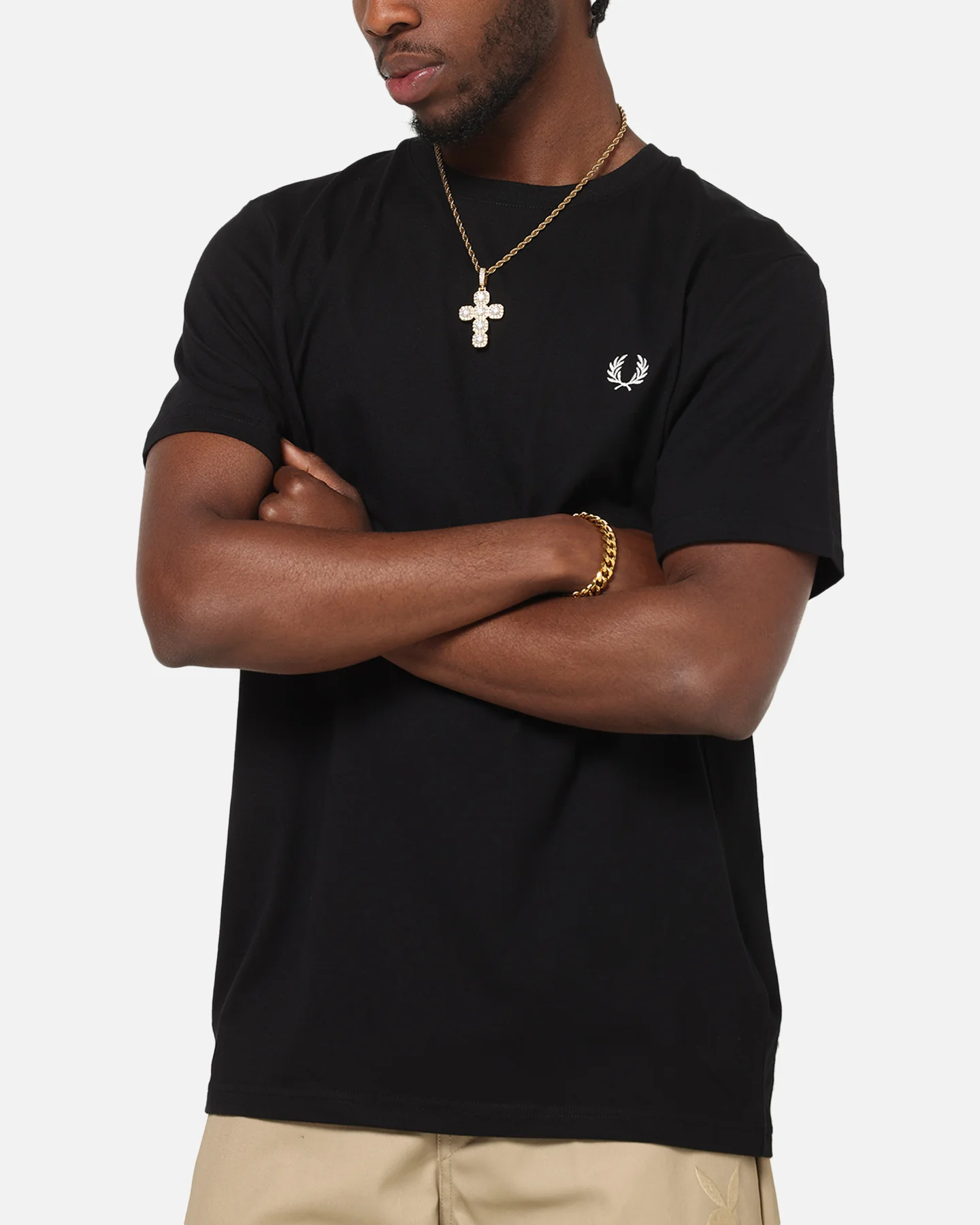 Fred Perry Bold Branding T-Shirt Black - Image 7