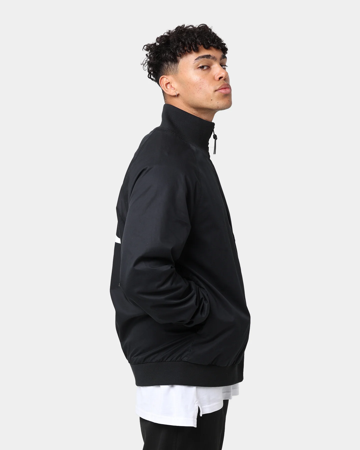 Fred Perry Graphic Print Zip Through Jacket Black - Image 6