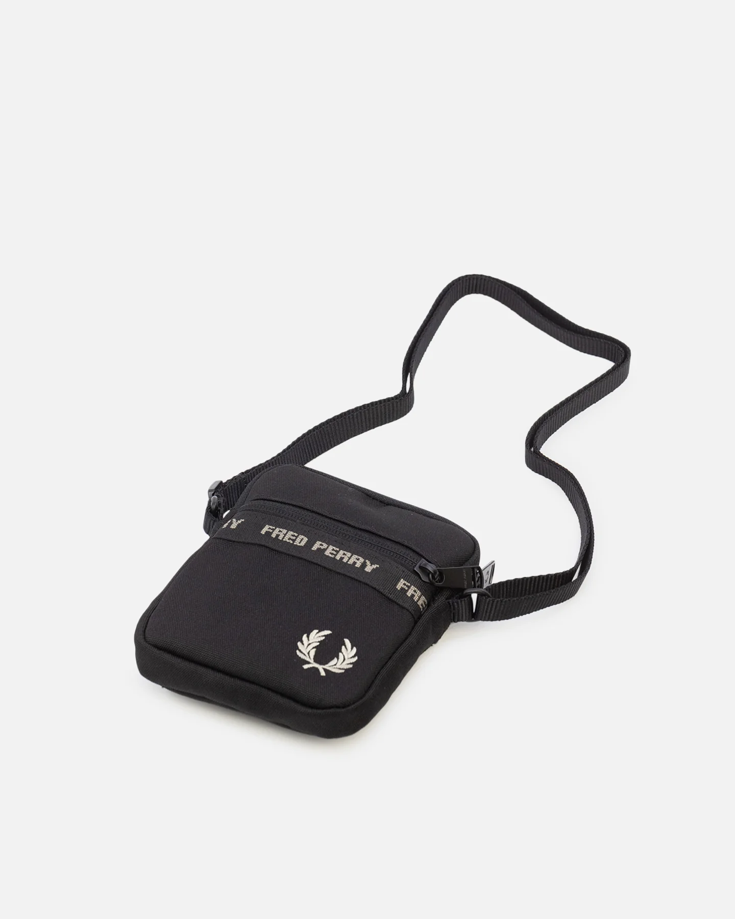 Fred Perry Taped Side Bag Black/Warm Grey - Image 4