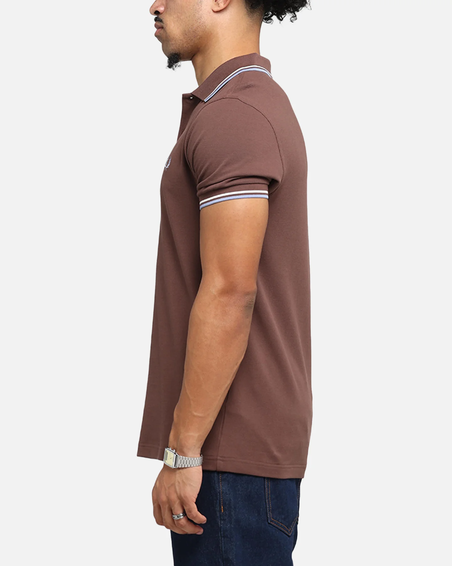 Fred Perry Twin Tipped Polo Shirt Brick - Image 5