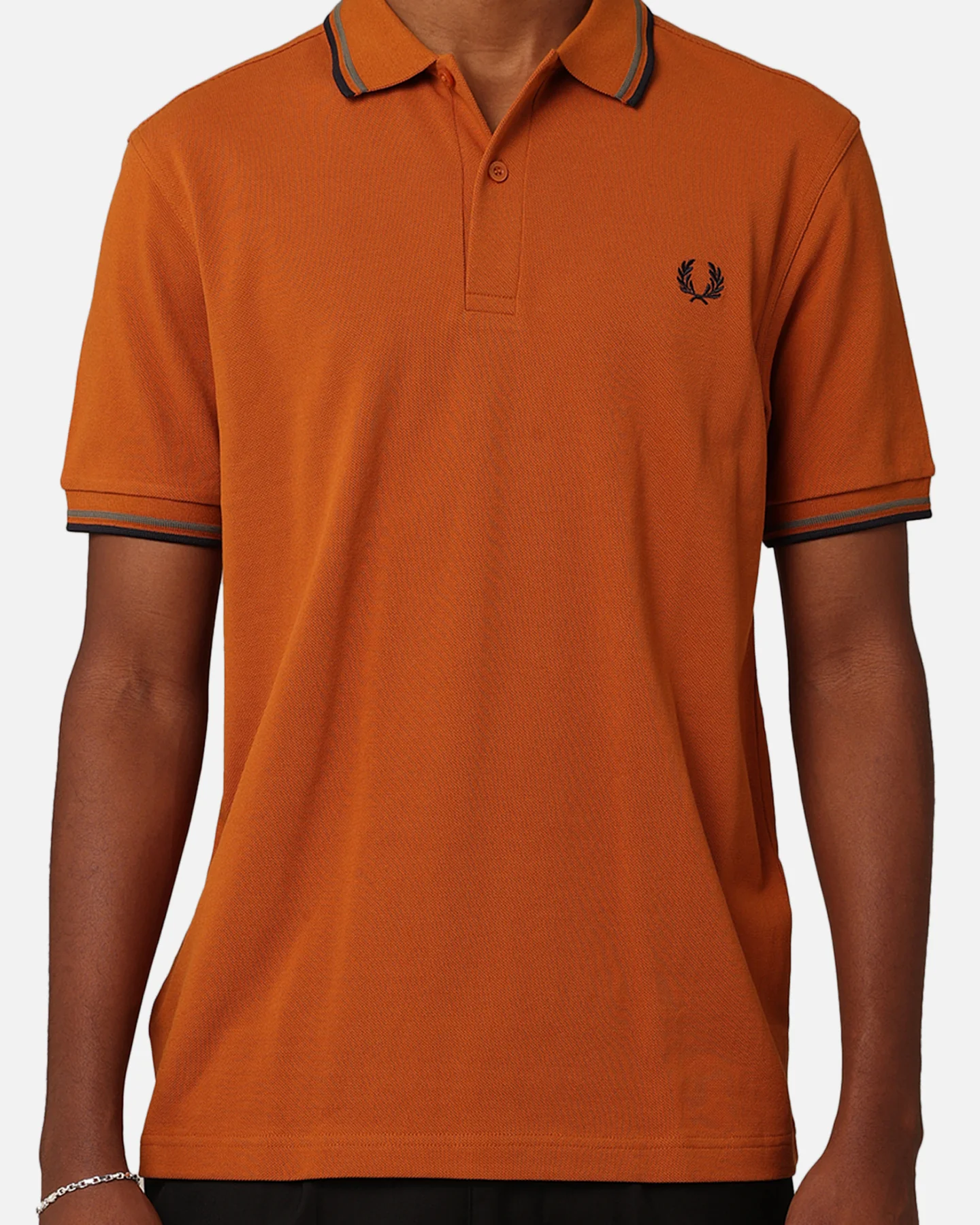 Fred Perry Twin Tipped Polo Shirt Nut Flake - Image 3
