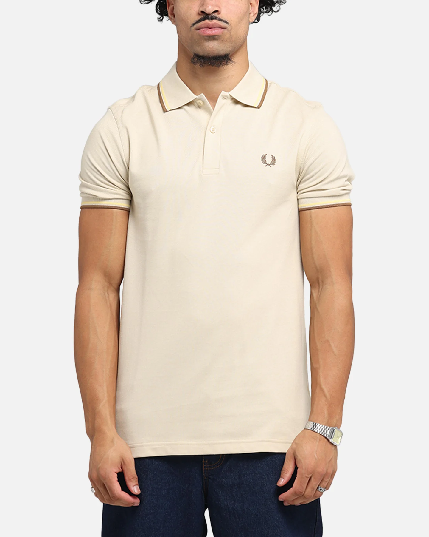 Fred Perry Twin Tipped Polo Shirt Oat