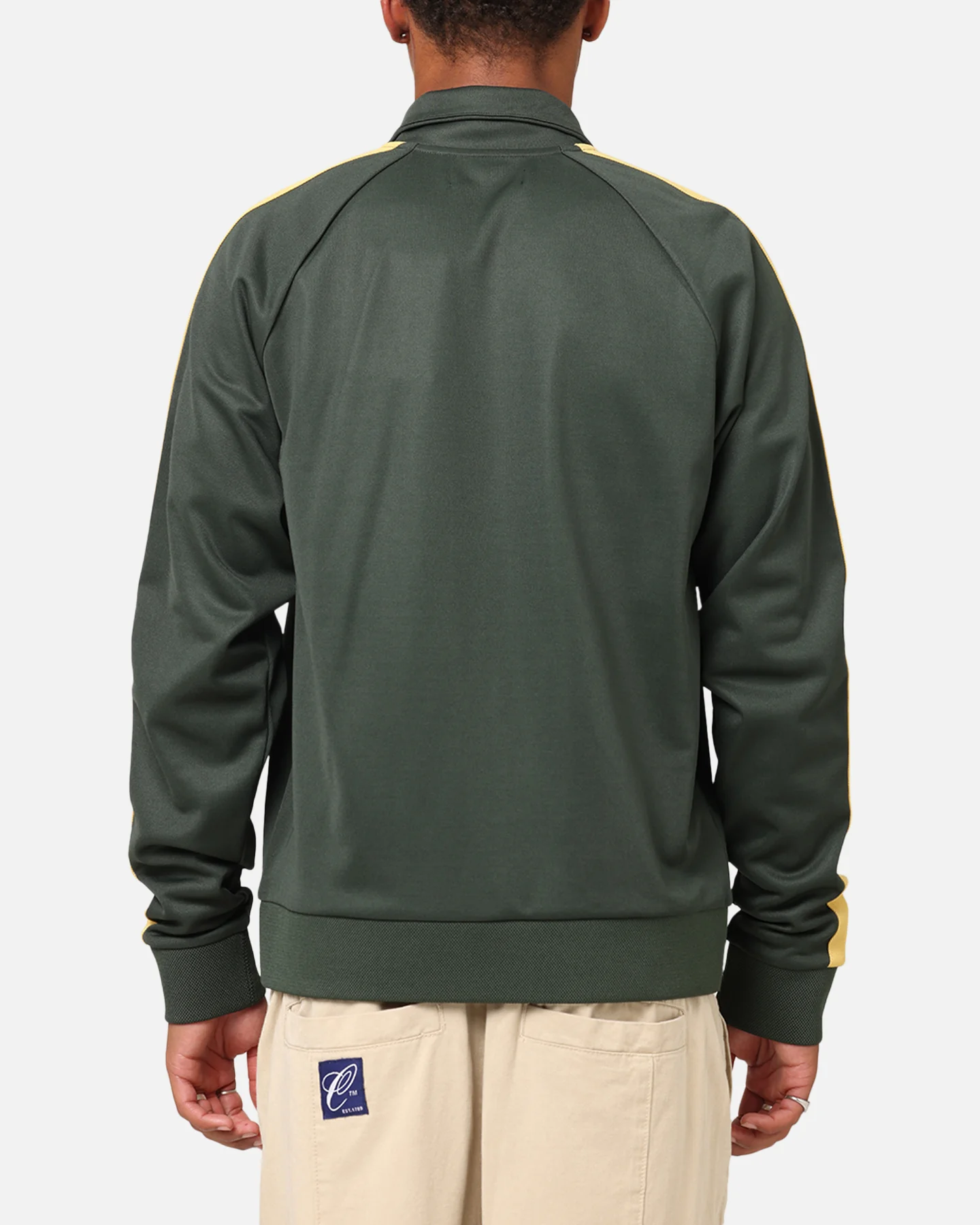 Fred Perry Two Colour Tape Track Jacket Green - Image 3