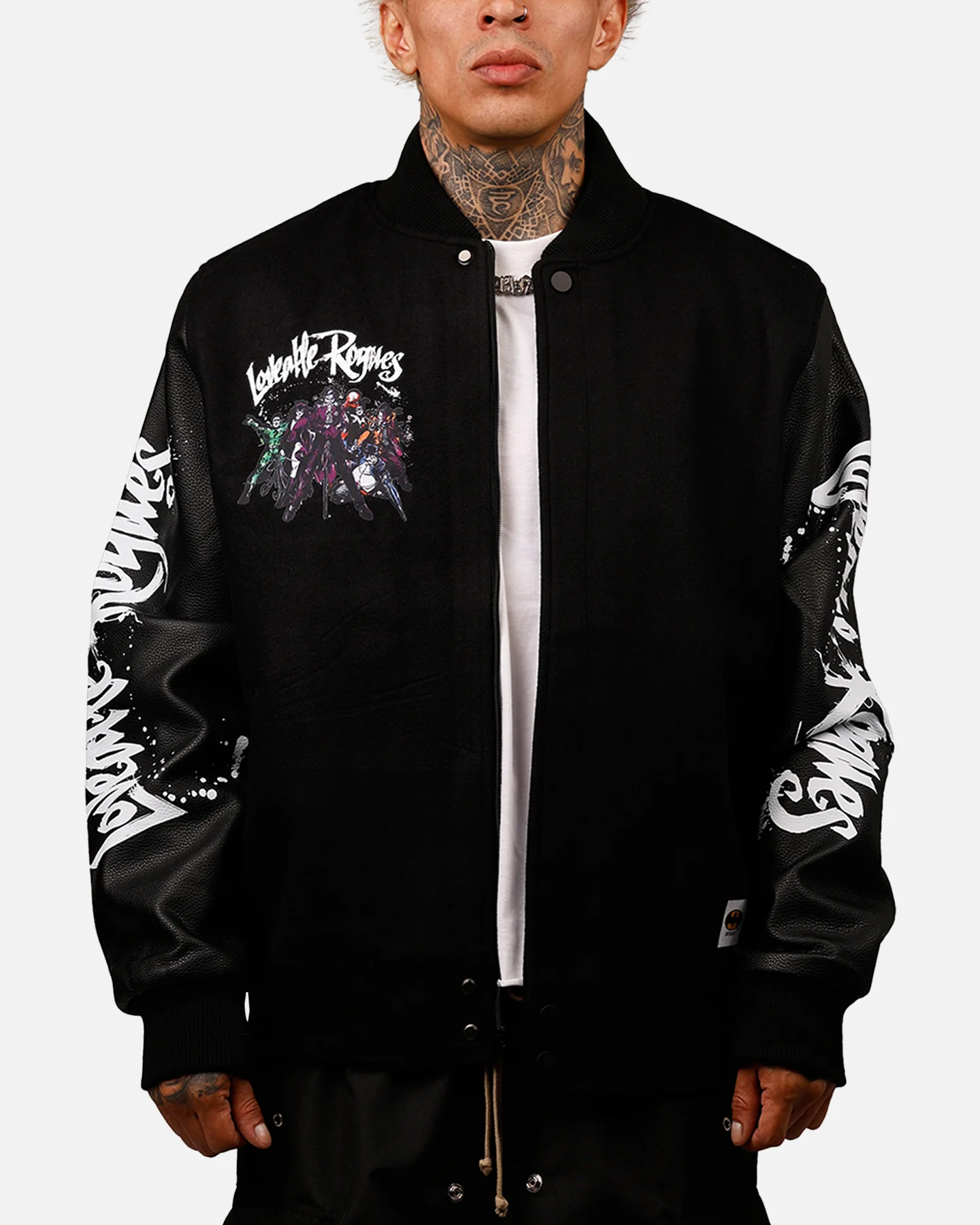 Freeze Max DC Batman Rogues 'Troublemakers' Varsity Jacket Black - Image 2