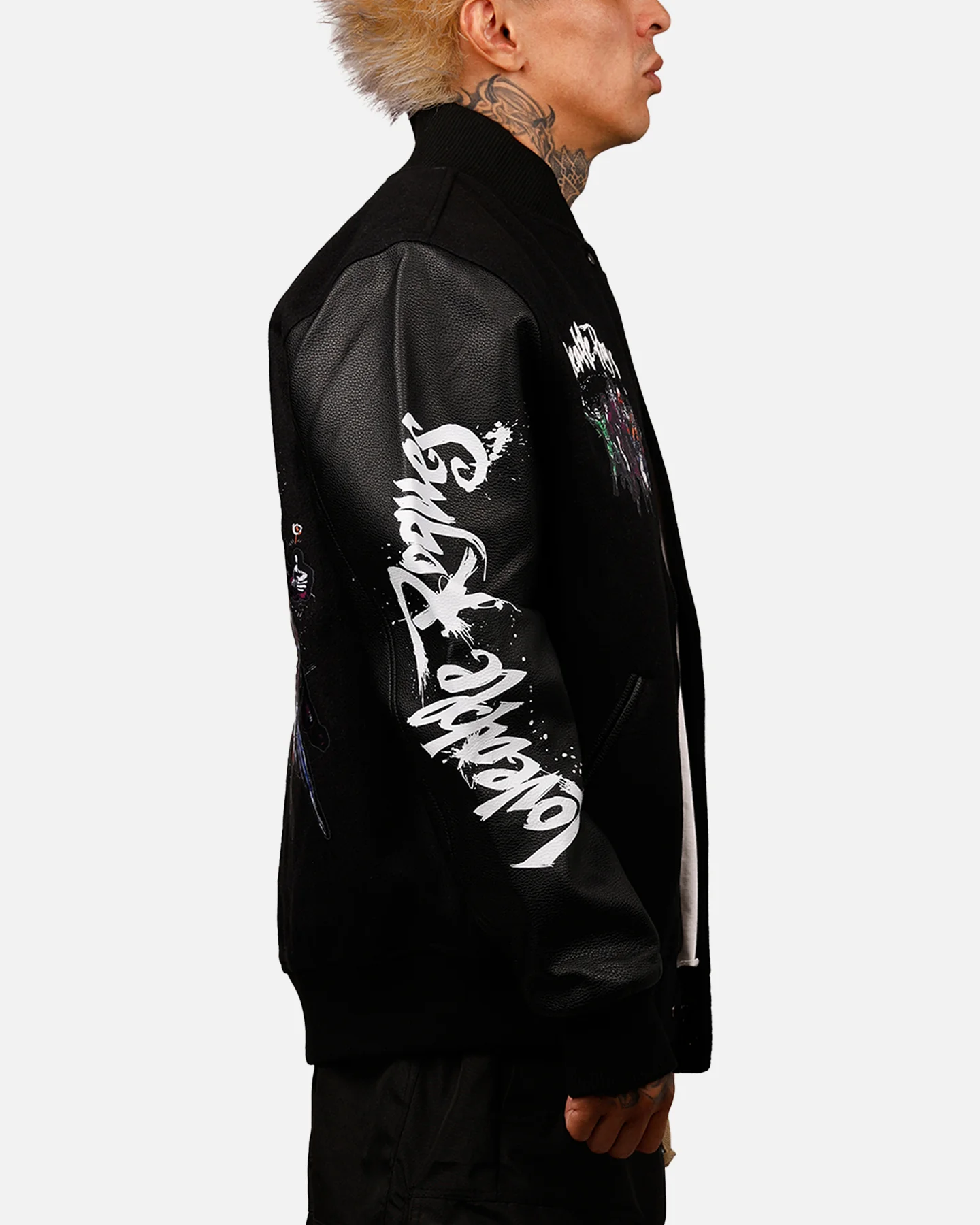 Freeze Max DC Batman Rogues 'Troublemakers' Varsity Jacket Black - Image 4