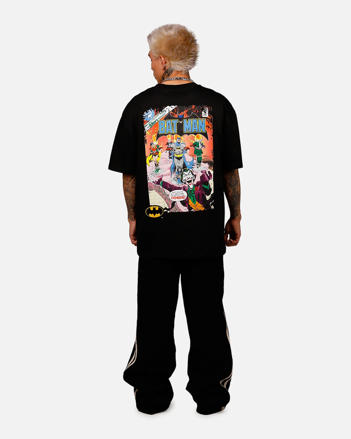 Freeze Max DC Batman The Joker 'Troublemakers' Fireworks T-Shirt Black - Image 6