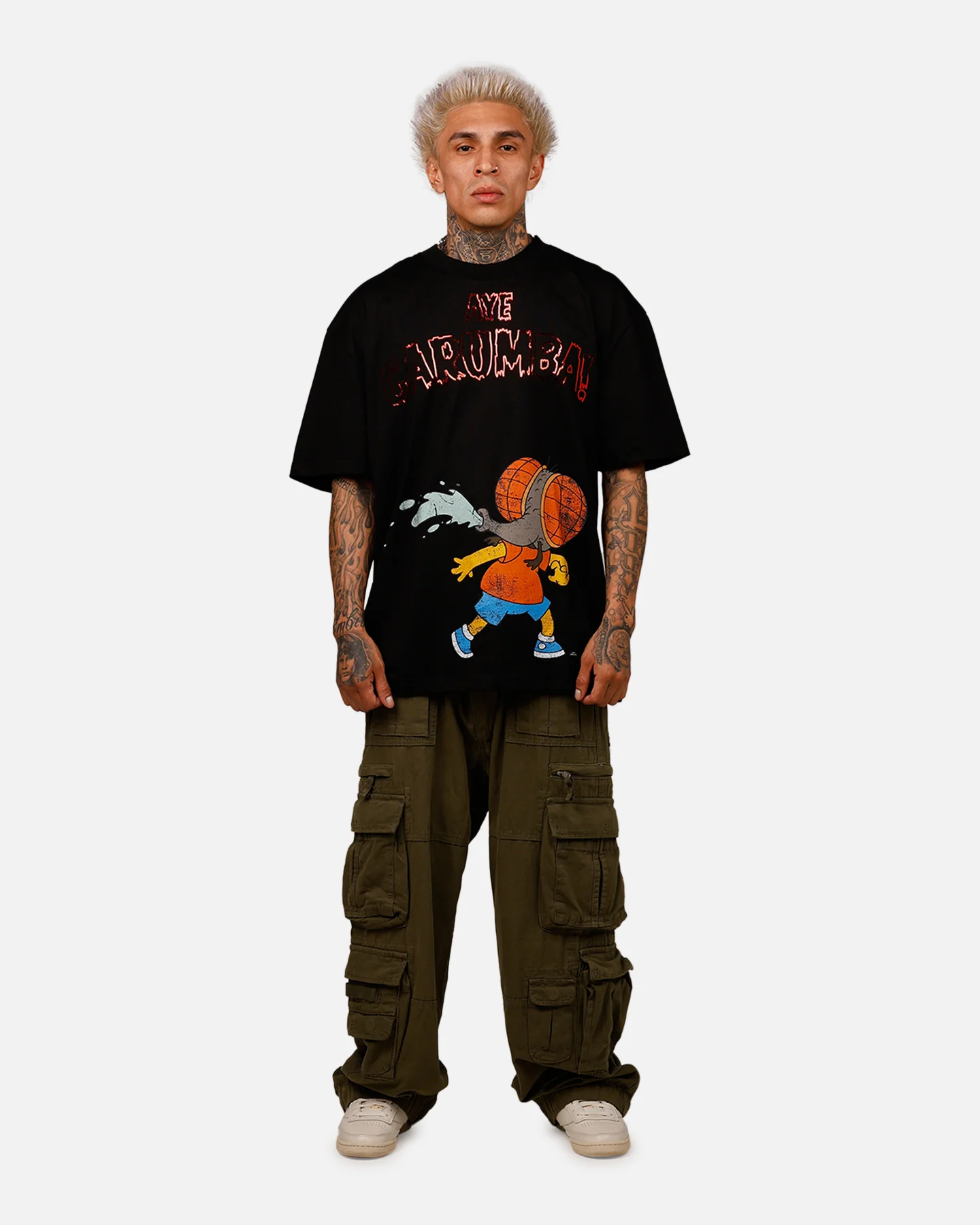 Freeze Max The Simpsons 'The Simpson Treehouse Of Horror' Ay Carumba T-Shirt Black - Image 3
