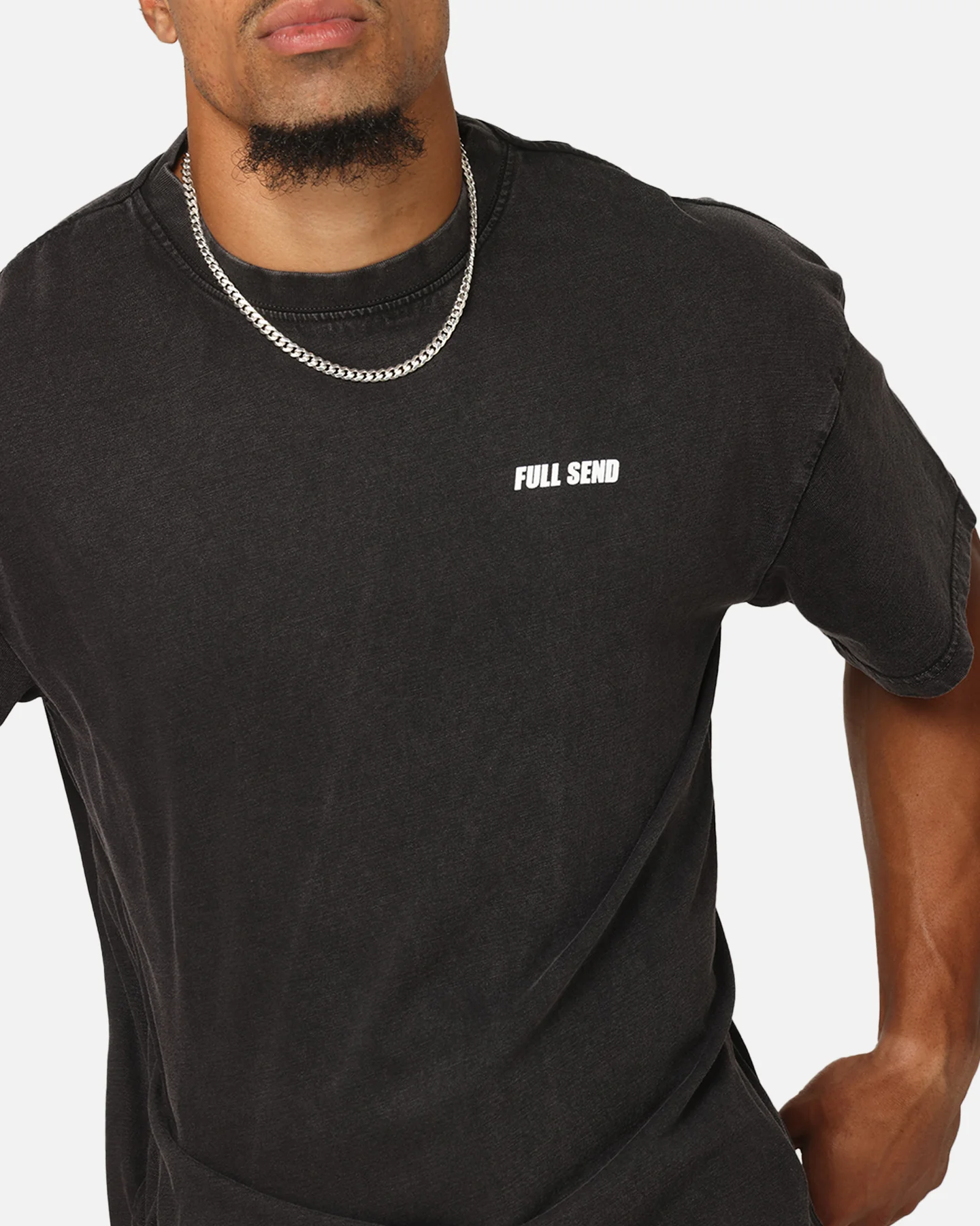 Full Send Full Send Vintage Logo T-Shirt Black Acidwash - Image 6