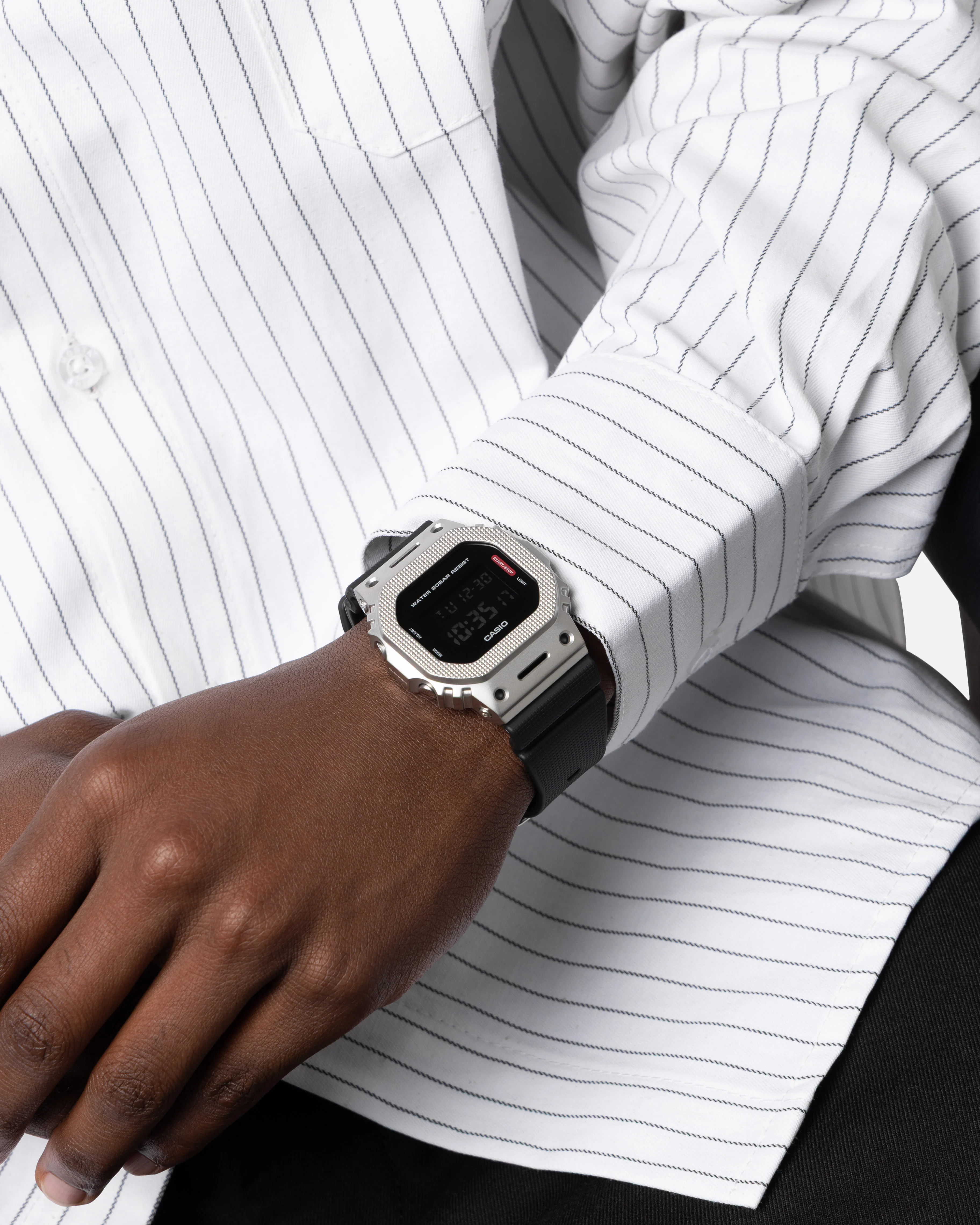 G Shock GM5600M-1D Watch Silver/Black - Image 2