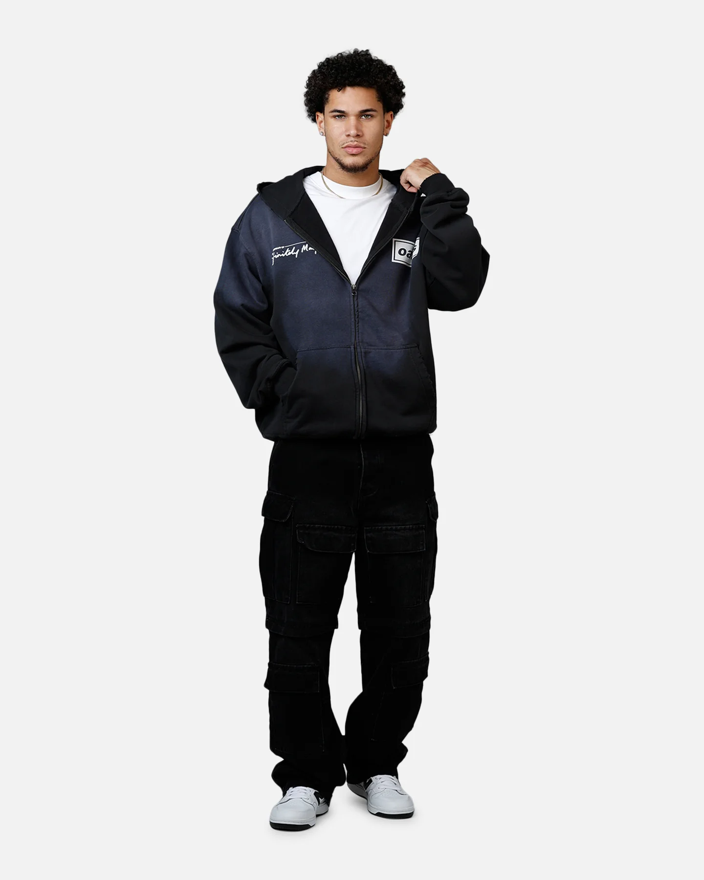 Global Merchandising Oasis Potassium Full Zip Hoodie Black - Image 3