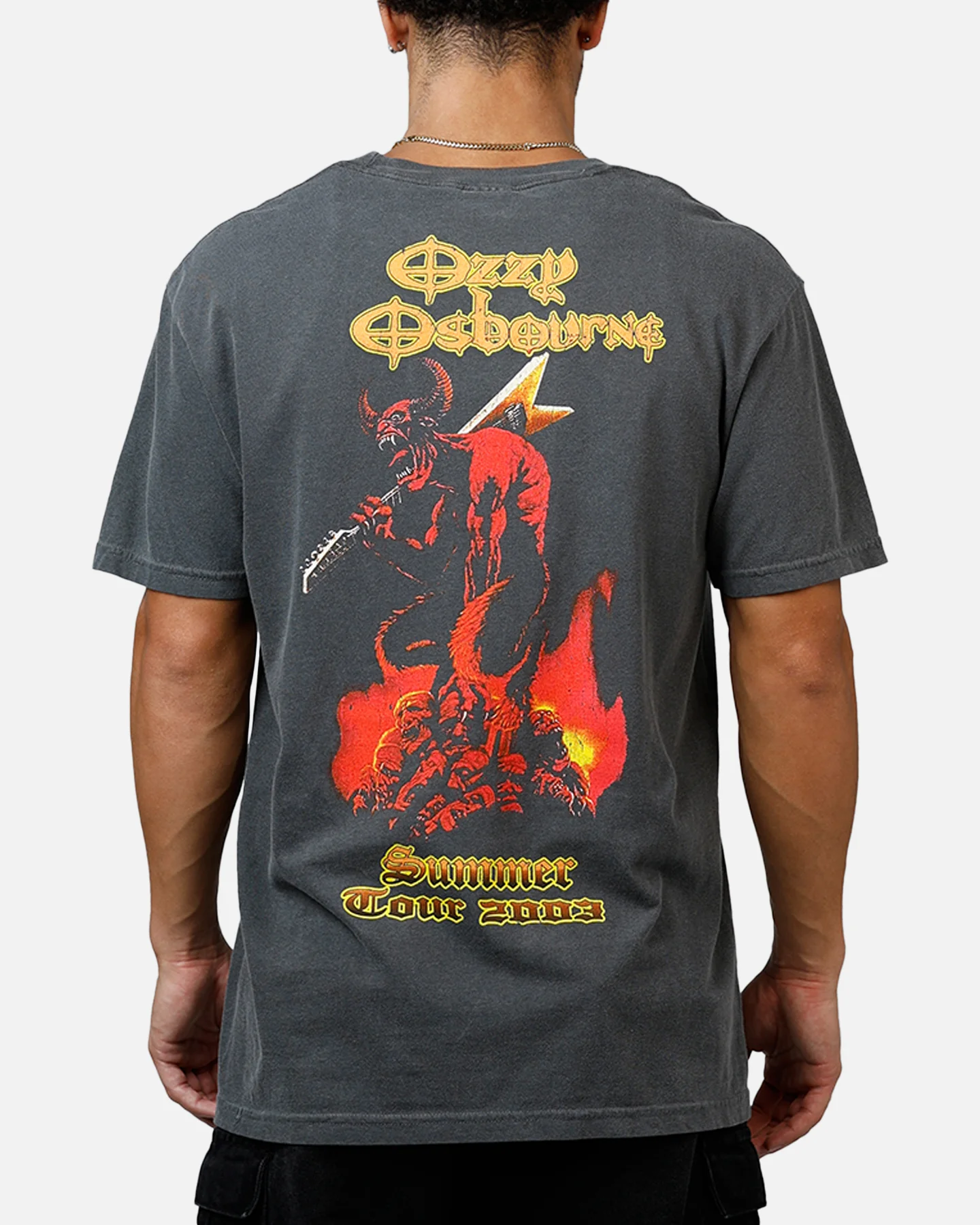 Global Merchandising Ozzy Osbourne 2003 Ozzfest T-Shirt Washed Black - Image 2