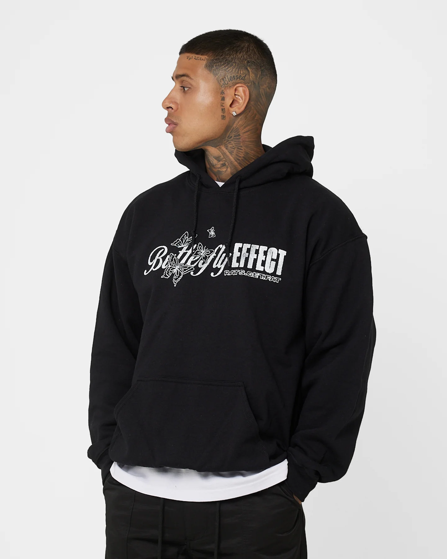 Rats Get Fat Butterfly Effect Hoodie Black - Image 7