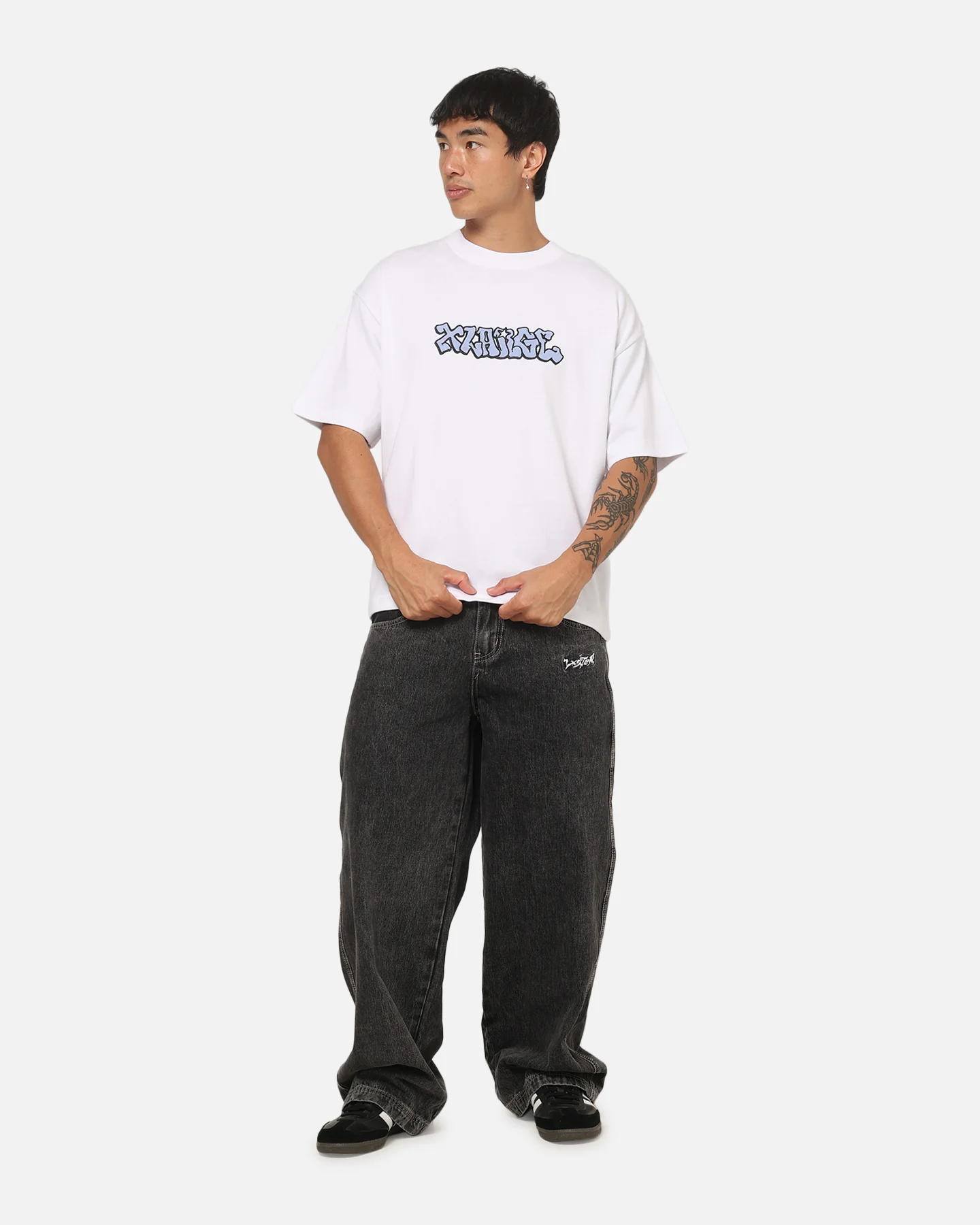 X-Large Graffiti Gorilla Fit T-Shirt White - Image 4