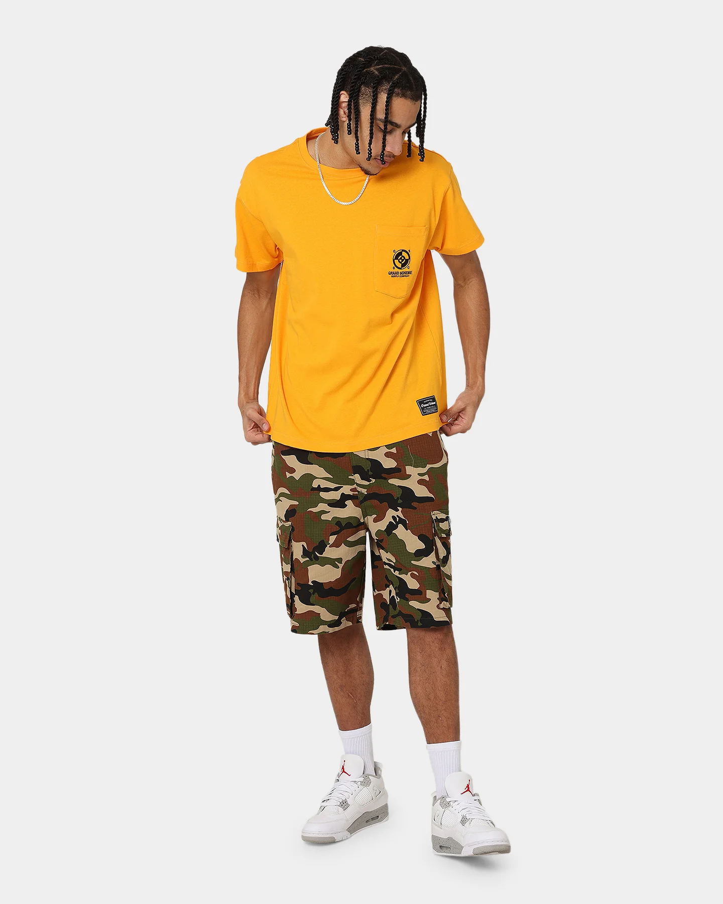 Grand Scheme Pocket T-Shirt Yellow - Image 2