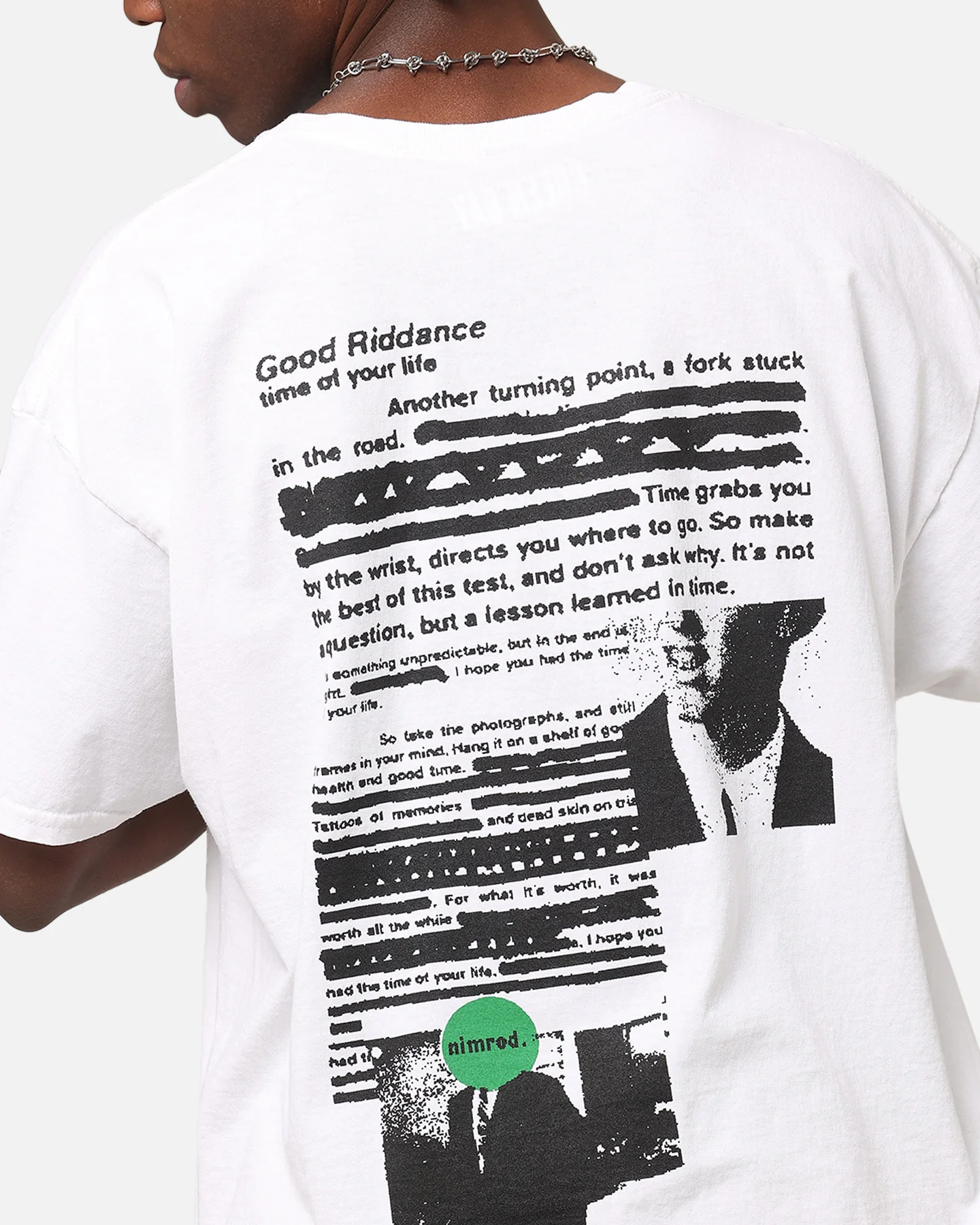 Green Day Good Riddance Vintage T-Shirt Vintage White - Image 8