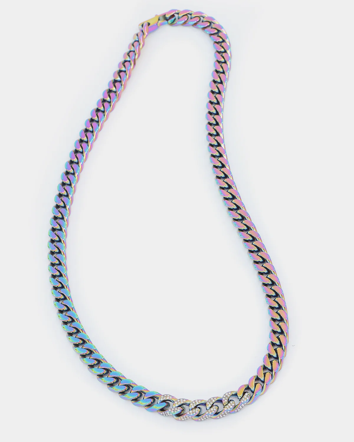 Guess Mainline 23" 8mm Curb Chain Iridescent - Image 7