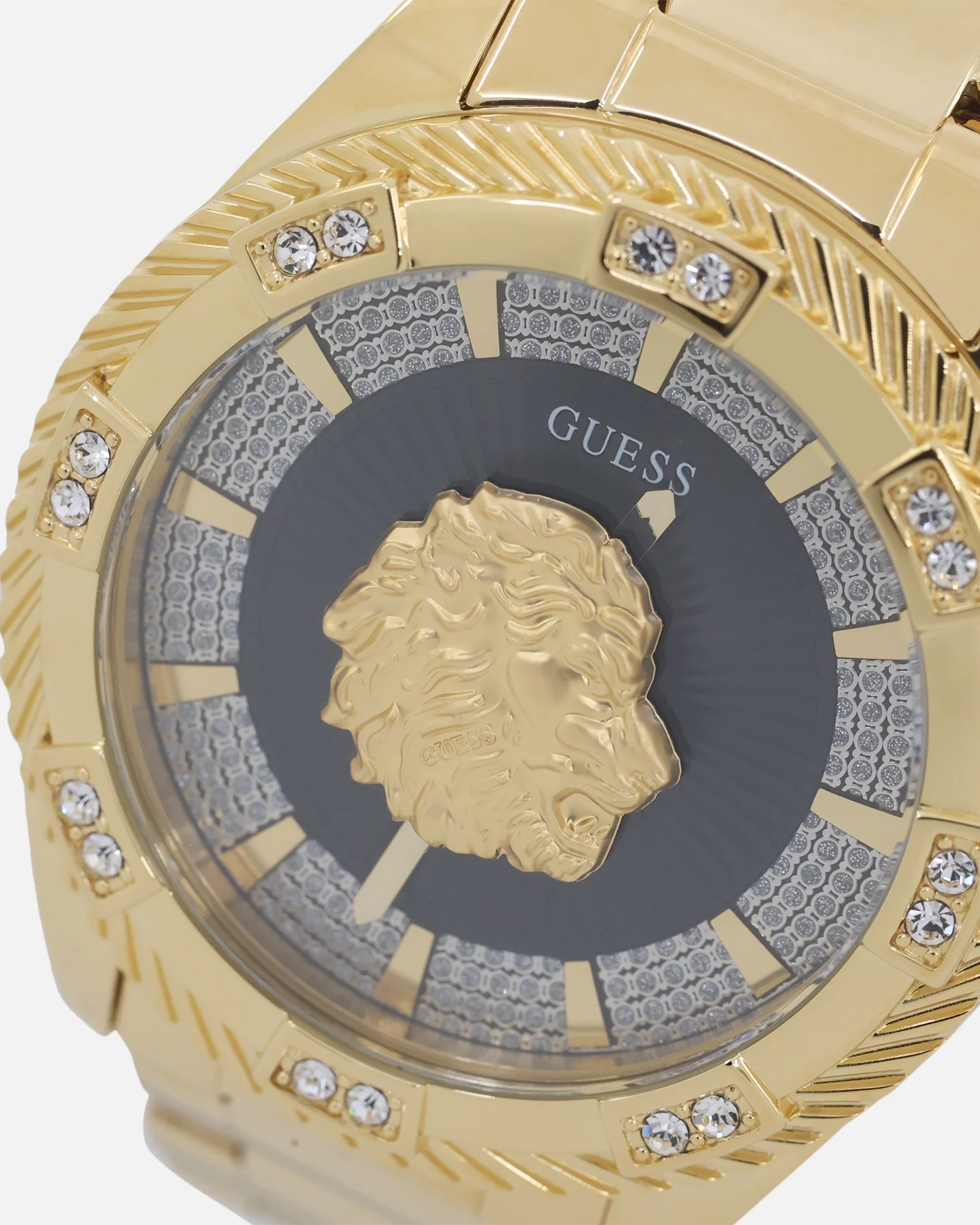 Guess Mainline Beast Crystal Bracelet Watch Gold - Image 3