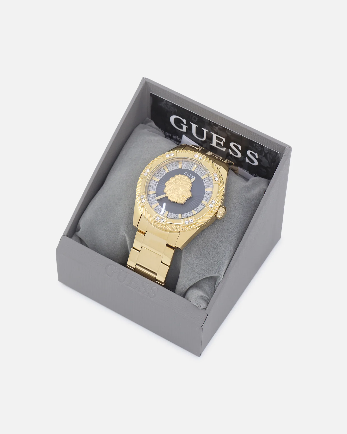 Guess Mainline Beast Crystal Bracelet Watch Gold - Image 4