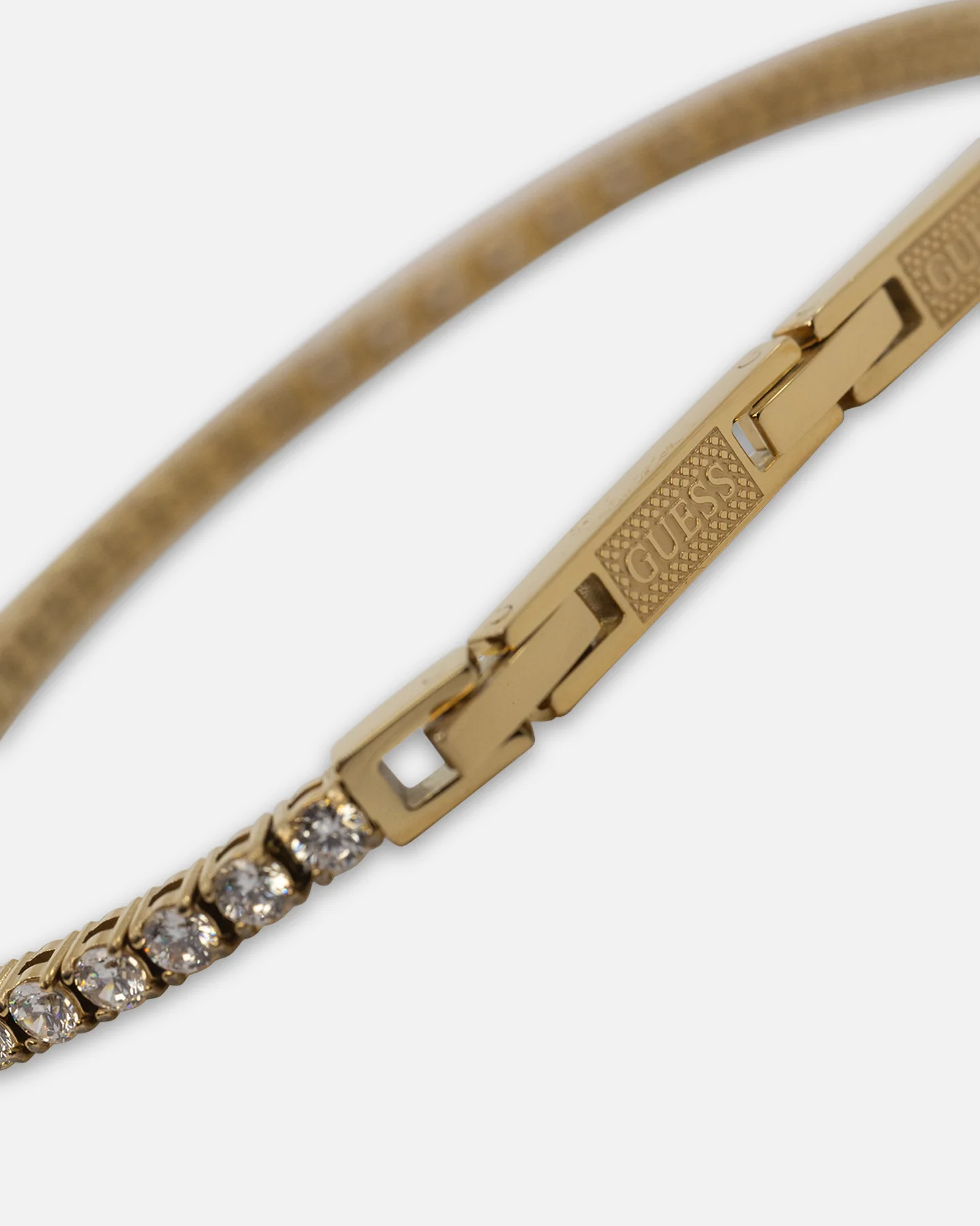 Guess Mainline Gold Tennis Logo Bracelet Multi - Image 4